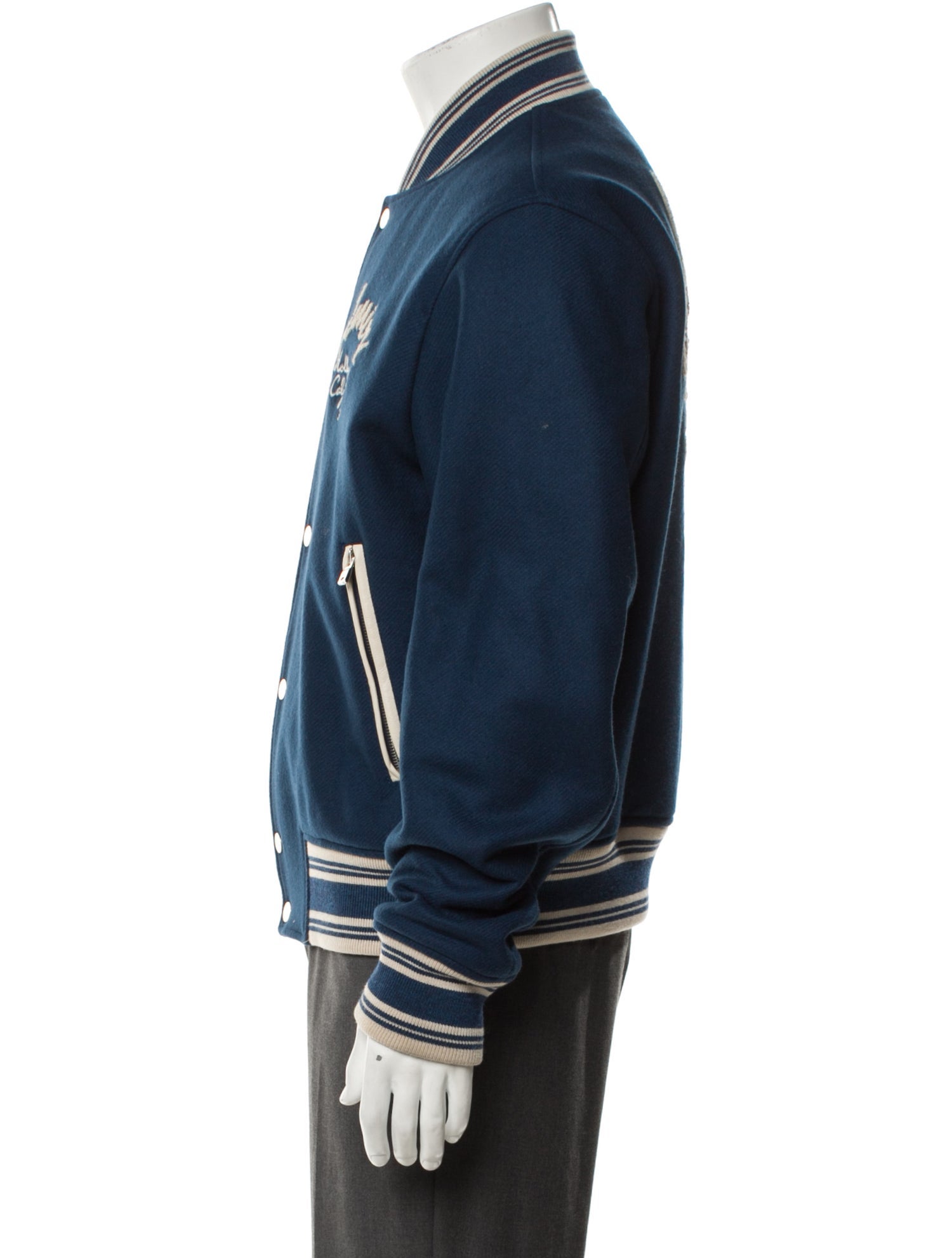 Amiri Wool Graphic Print Varsity Jacket