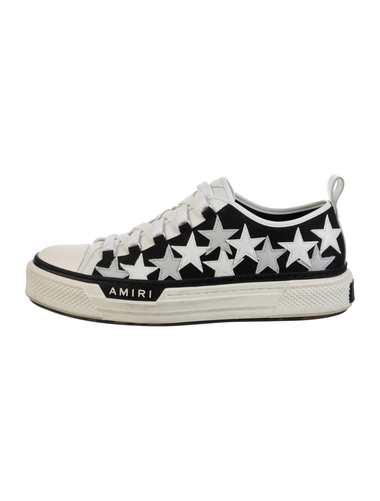 Amiri Canvas Colorblock Pattern Sneakers