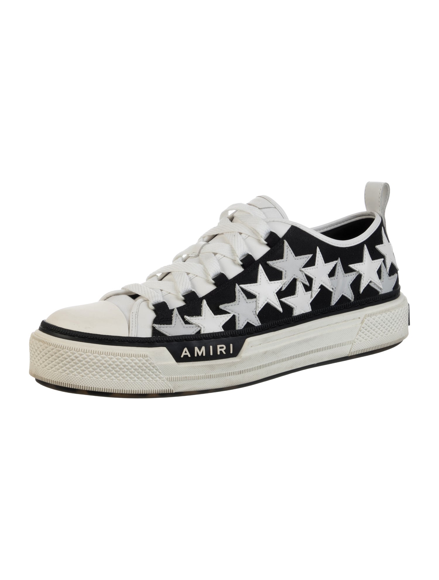 Amiri Canvas Colorblock Pattern Sneakers