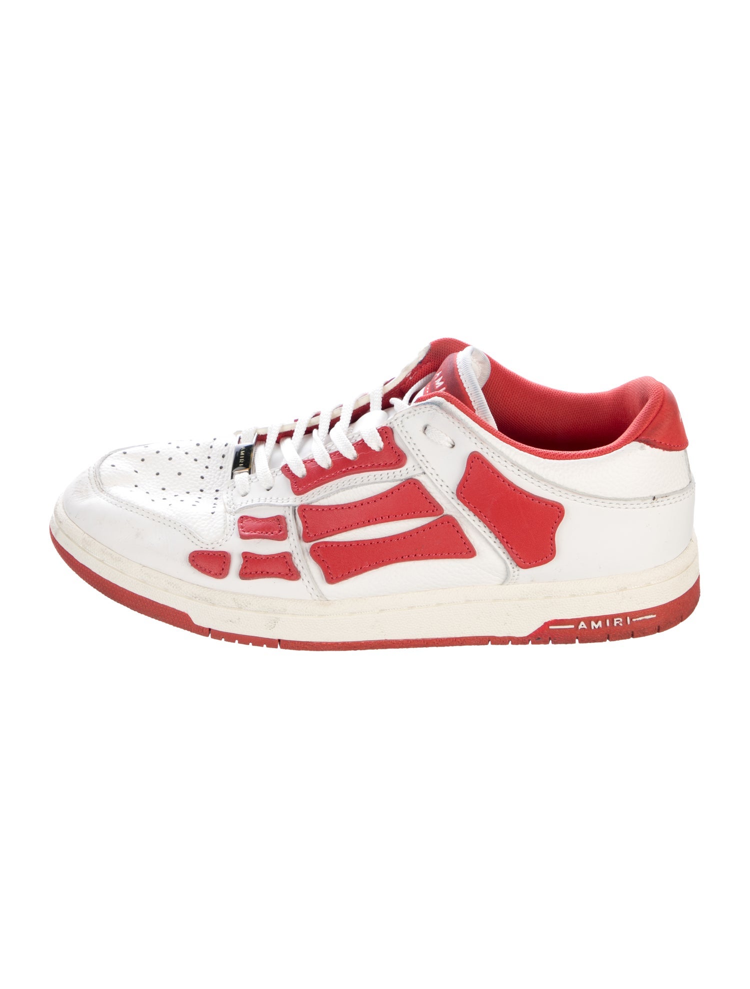 Amiri Leather Colorblock Pattern Sneakers