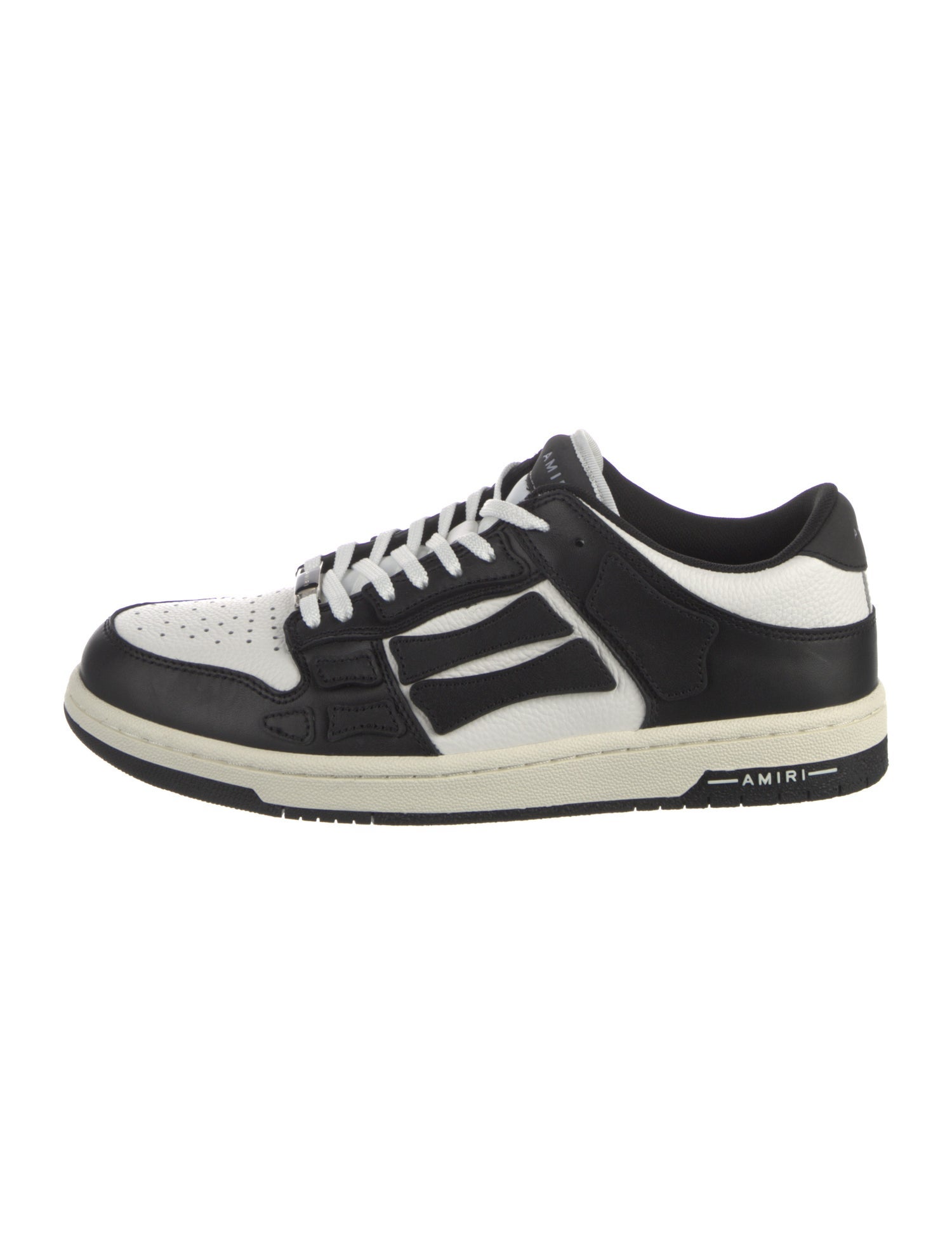Amiri Leather Colorblock Pattern Sneakers