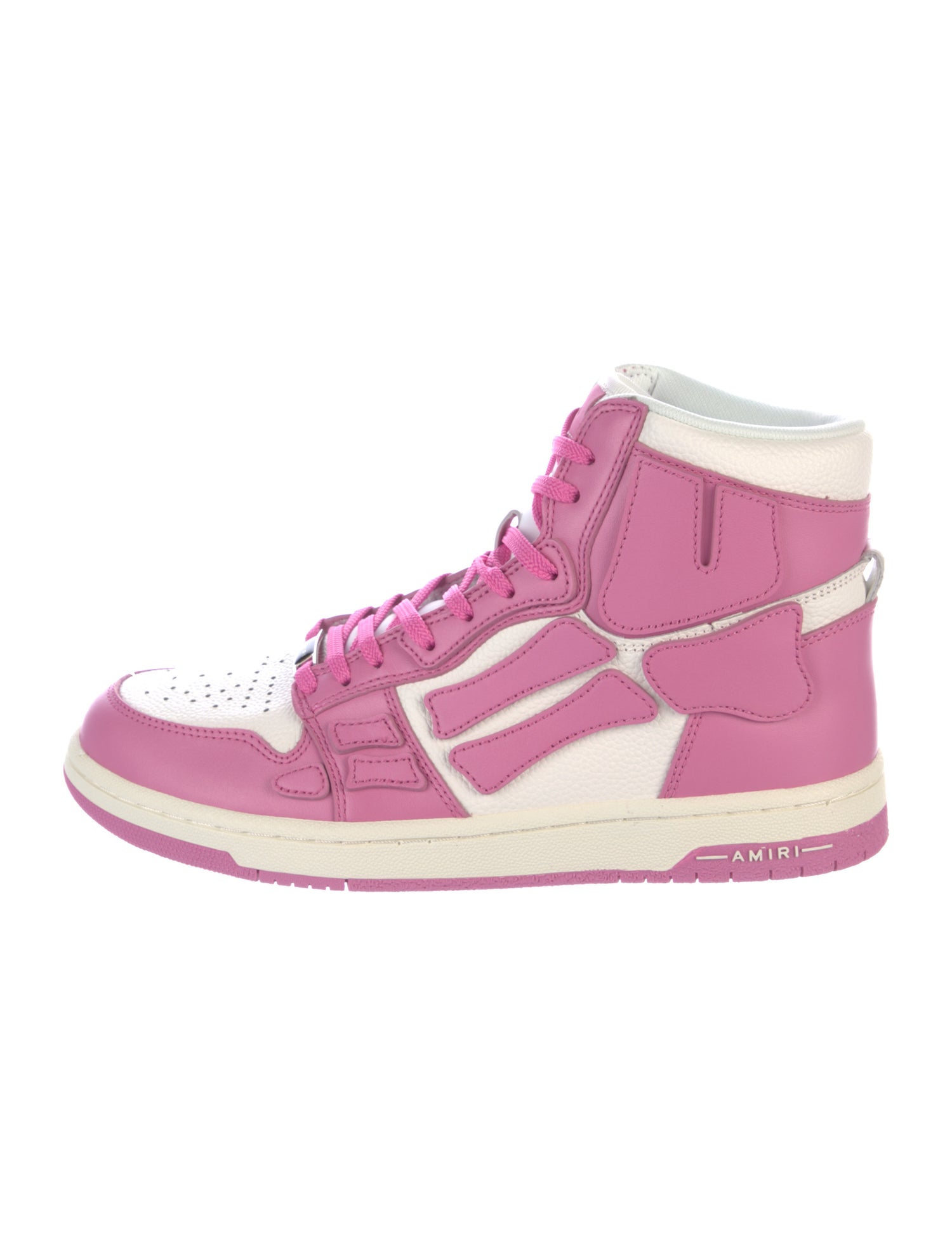 Amiri Leather Colorblock Pattern Sneakers