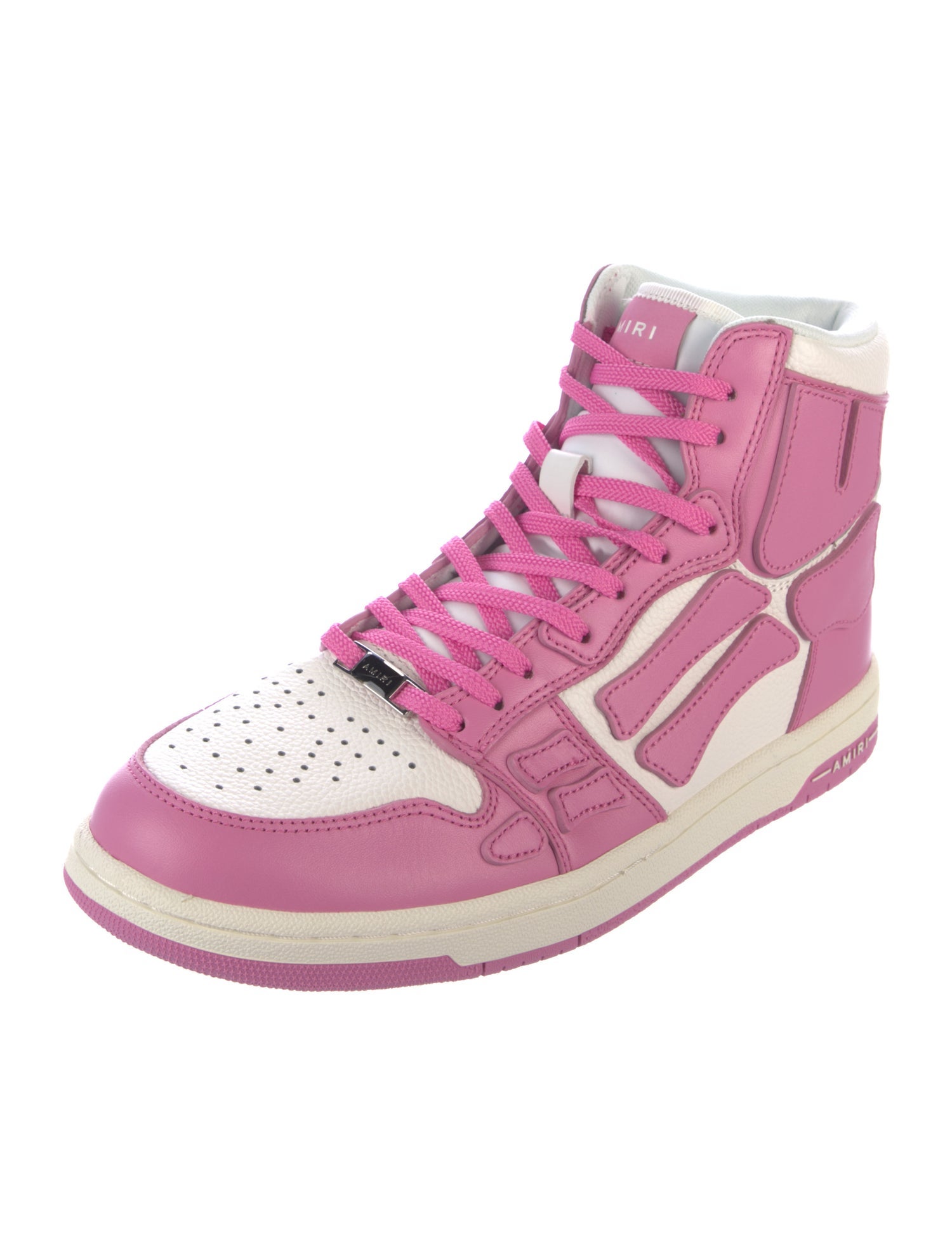 Amiri Leather Colorblock Pattern Sneakers