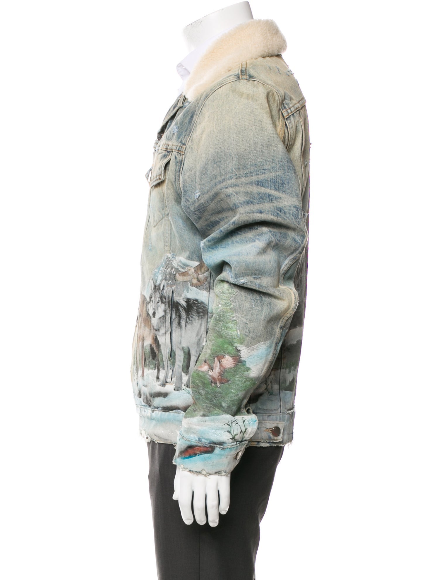 Amiri Graphic Print Denim Jacket
