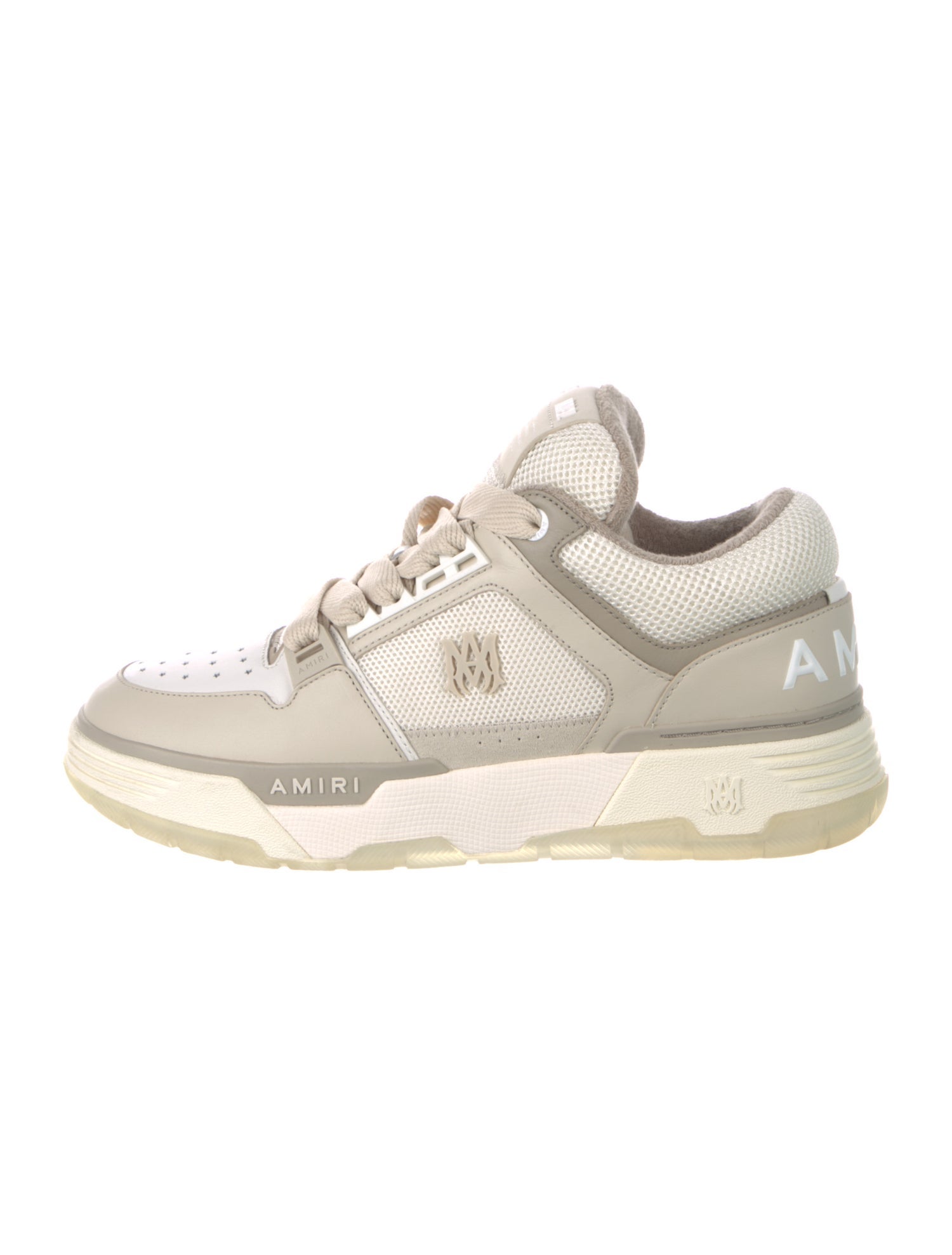 Amiri Leather Mesh Accents Sneakers
