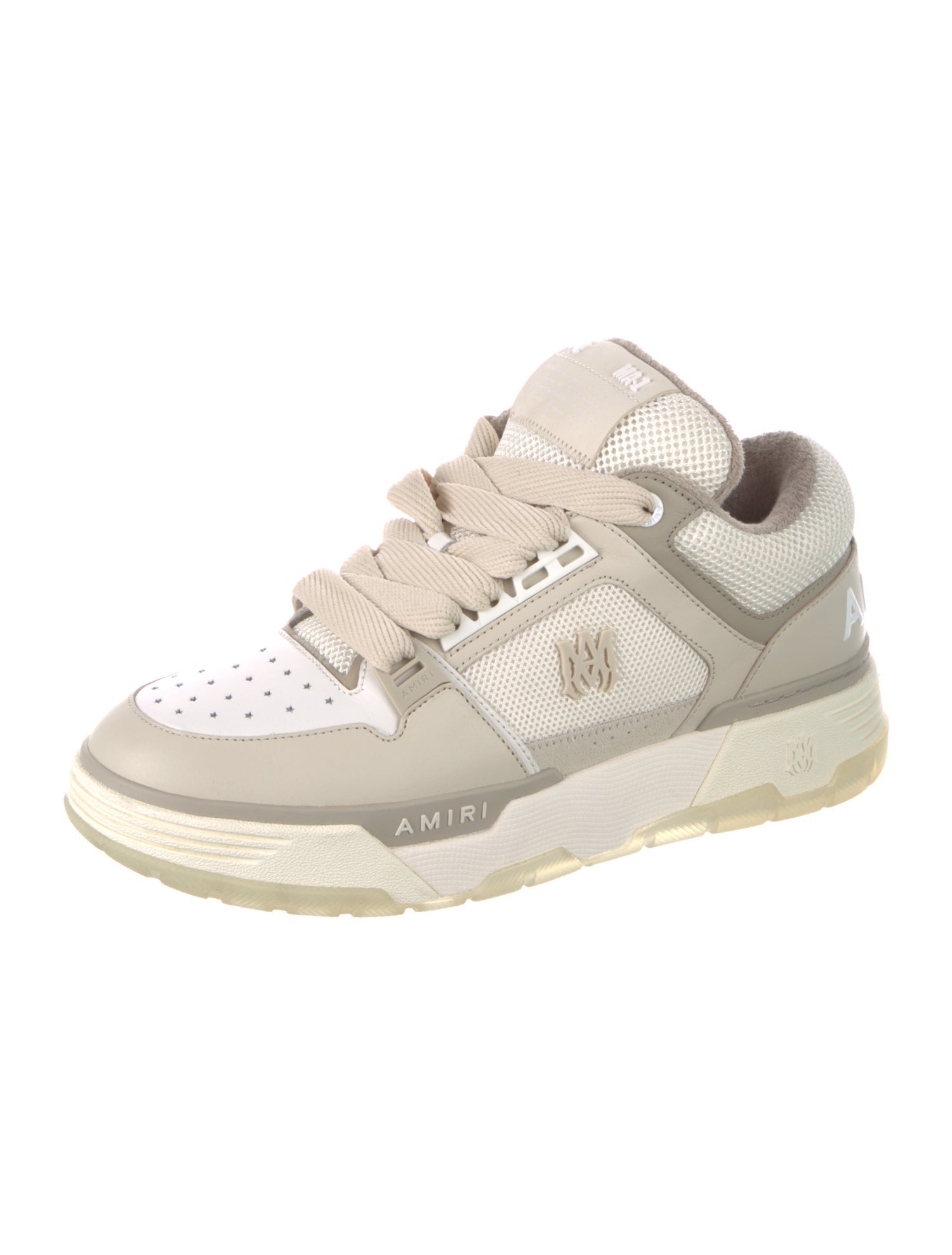 Amiri Leather Mesh Accents Sneakers