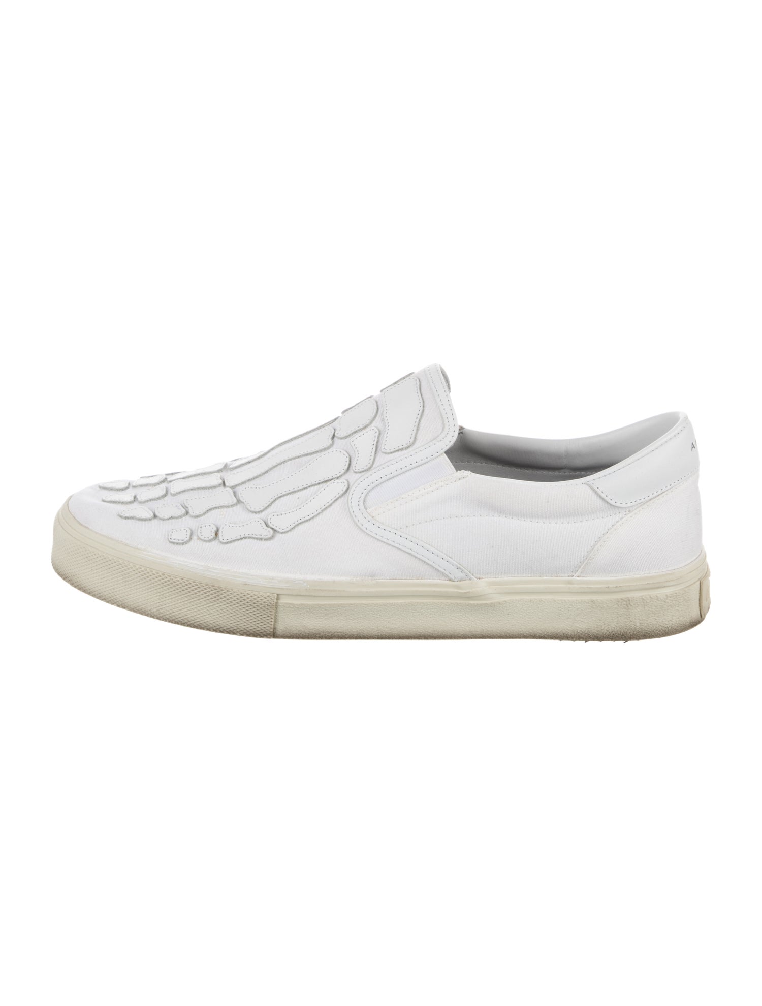 Amiri Canvas Leather Trim Embellishment Sneakers