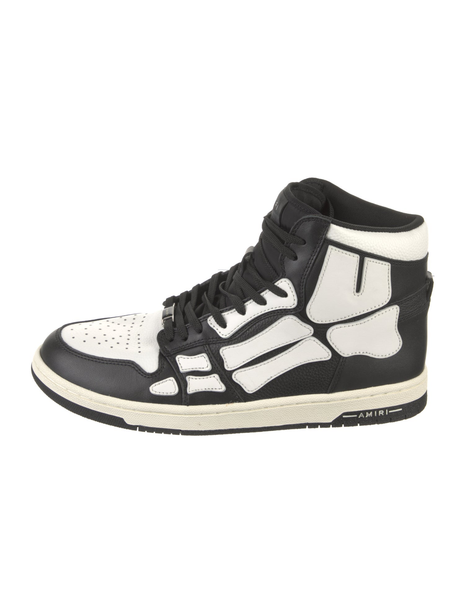 Amiri Leather Colorblock Pattern Sneakers