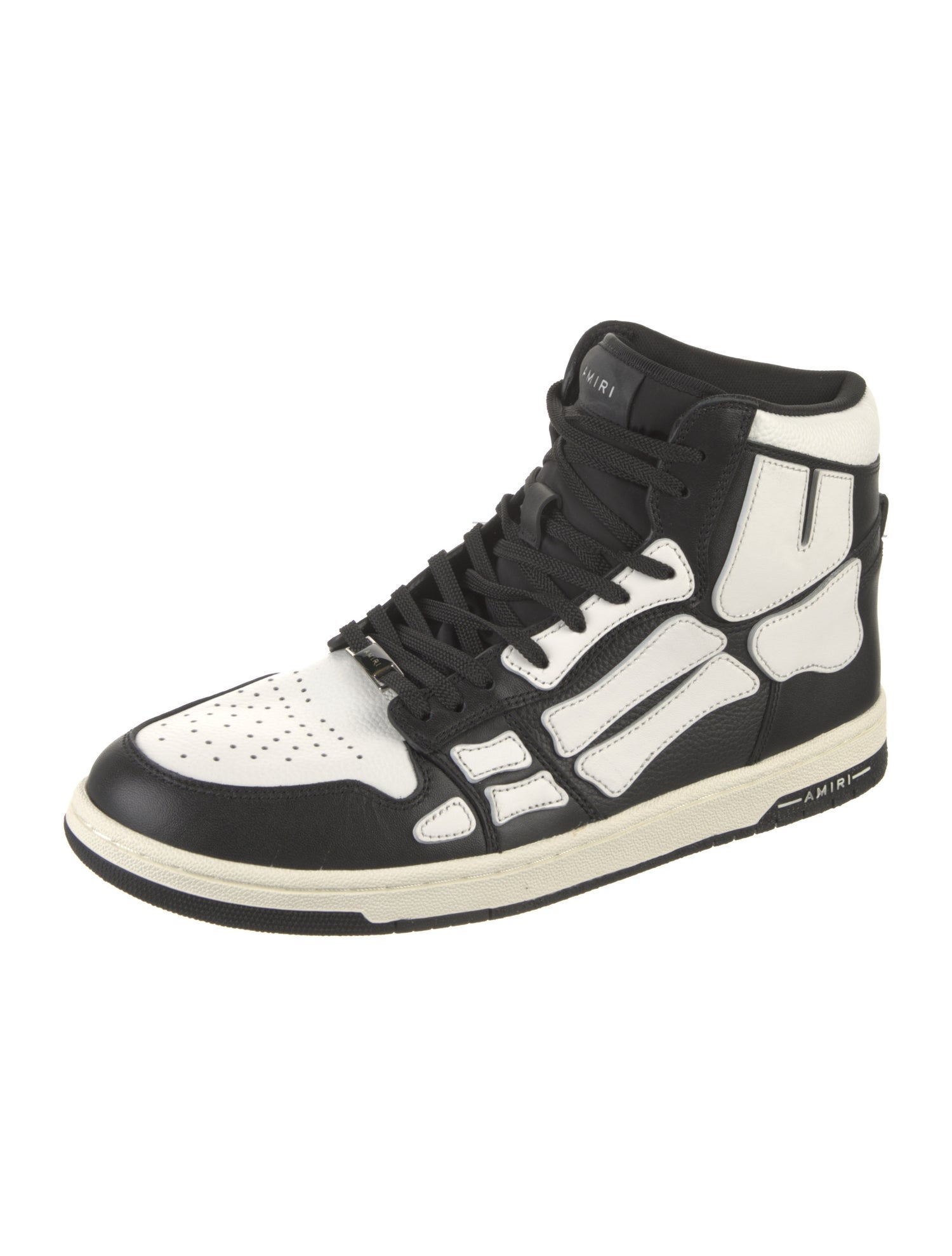 Amiri Leather Colorblock Pattern Sneakers