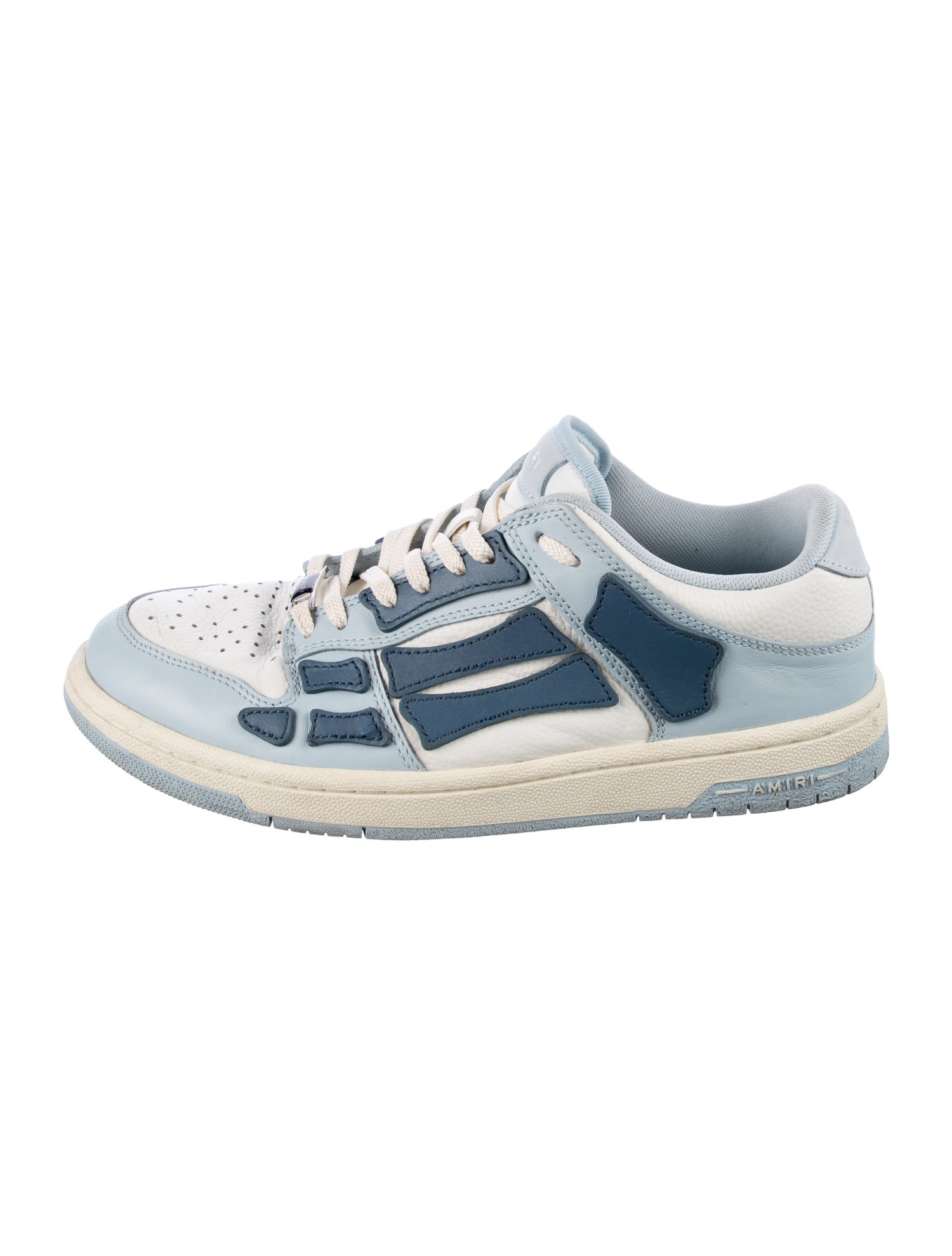 Amiri Leather Colorblock Pattern Sneakers