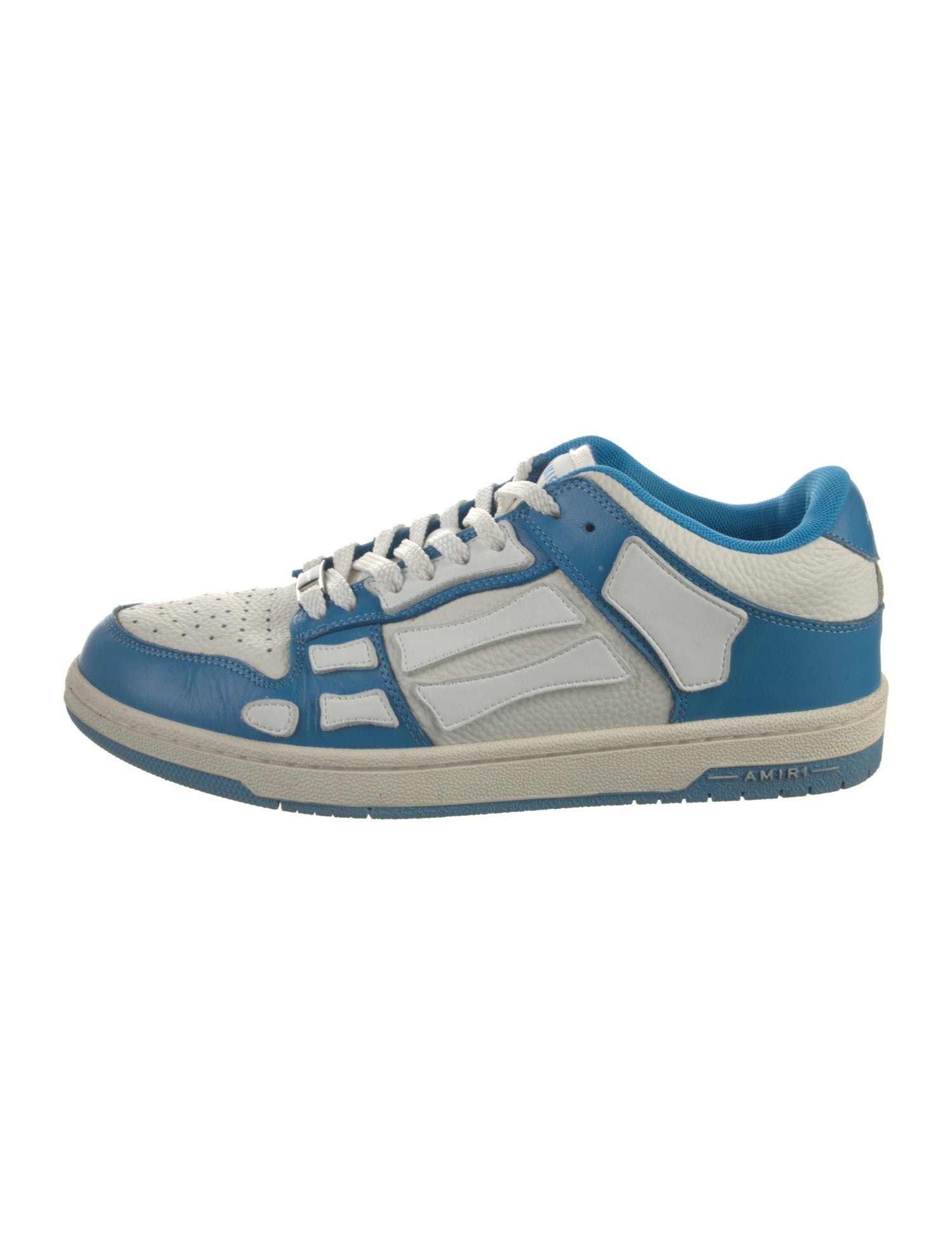 Amiri Leather Colorblock Pattern Sneakers