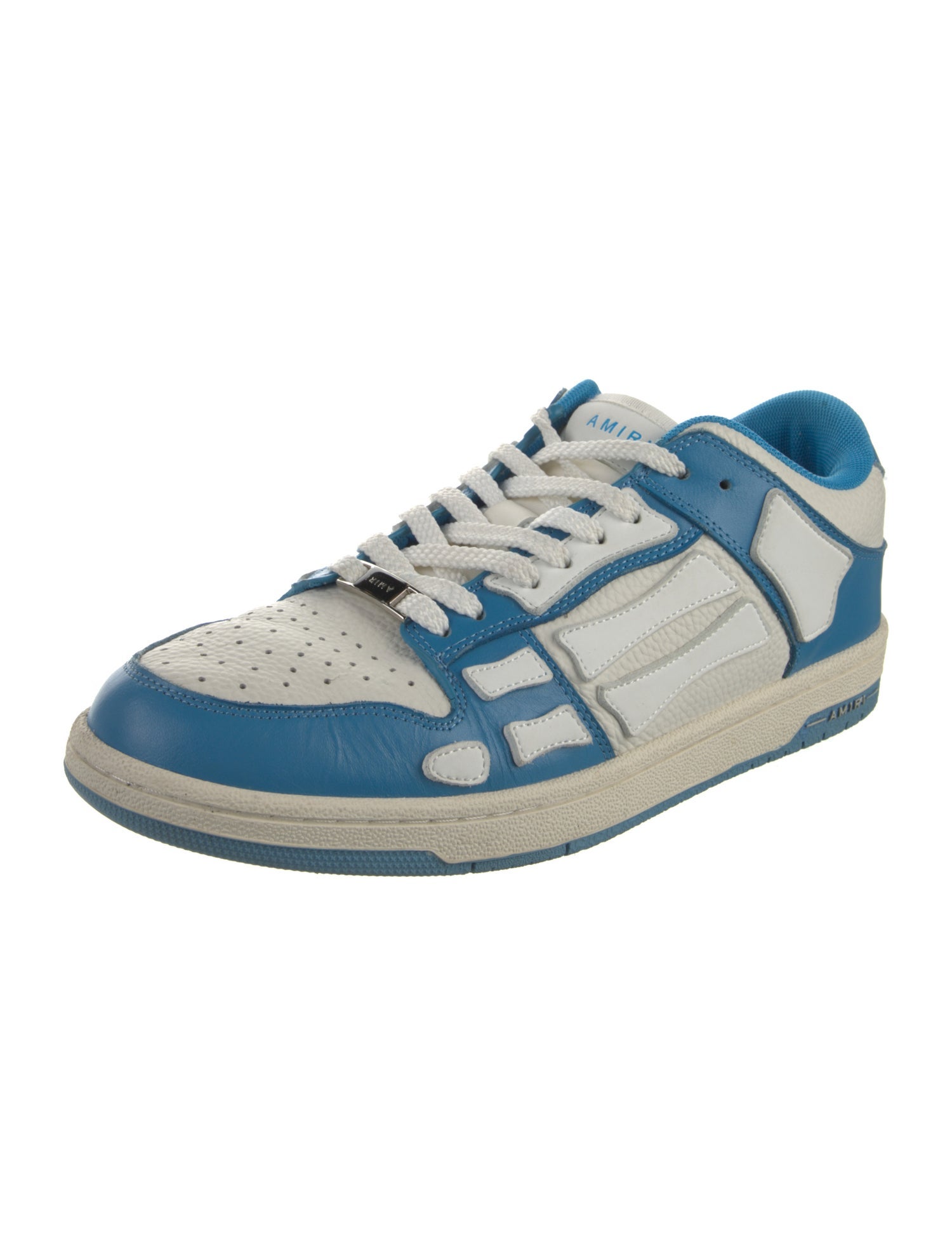 Amiri Leather Colorblock Pattern Sneakers