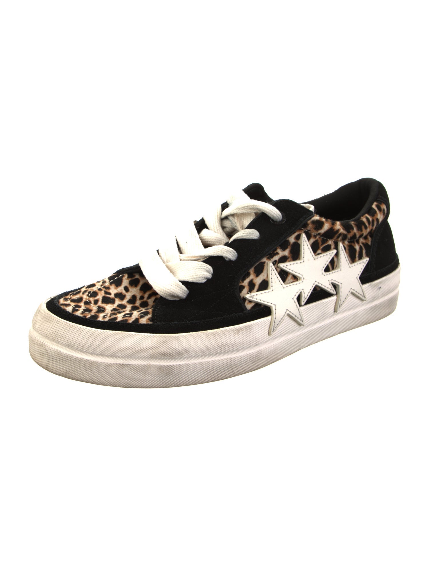 Amiri Suede Animal Print Athletic Sneakers