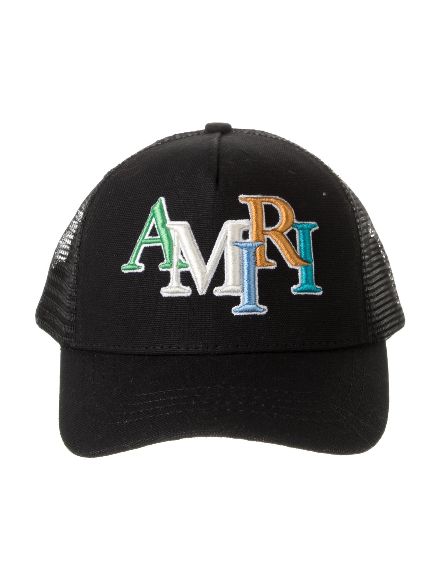 Amiri Staggered Logo Trucker Hat