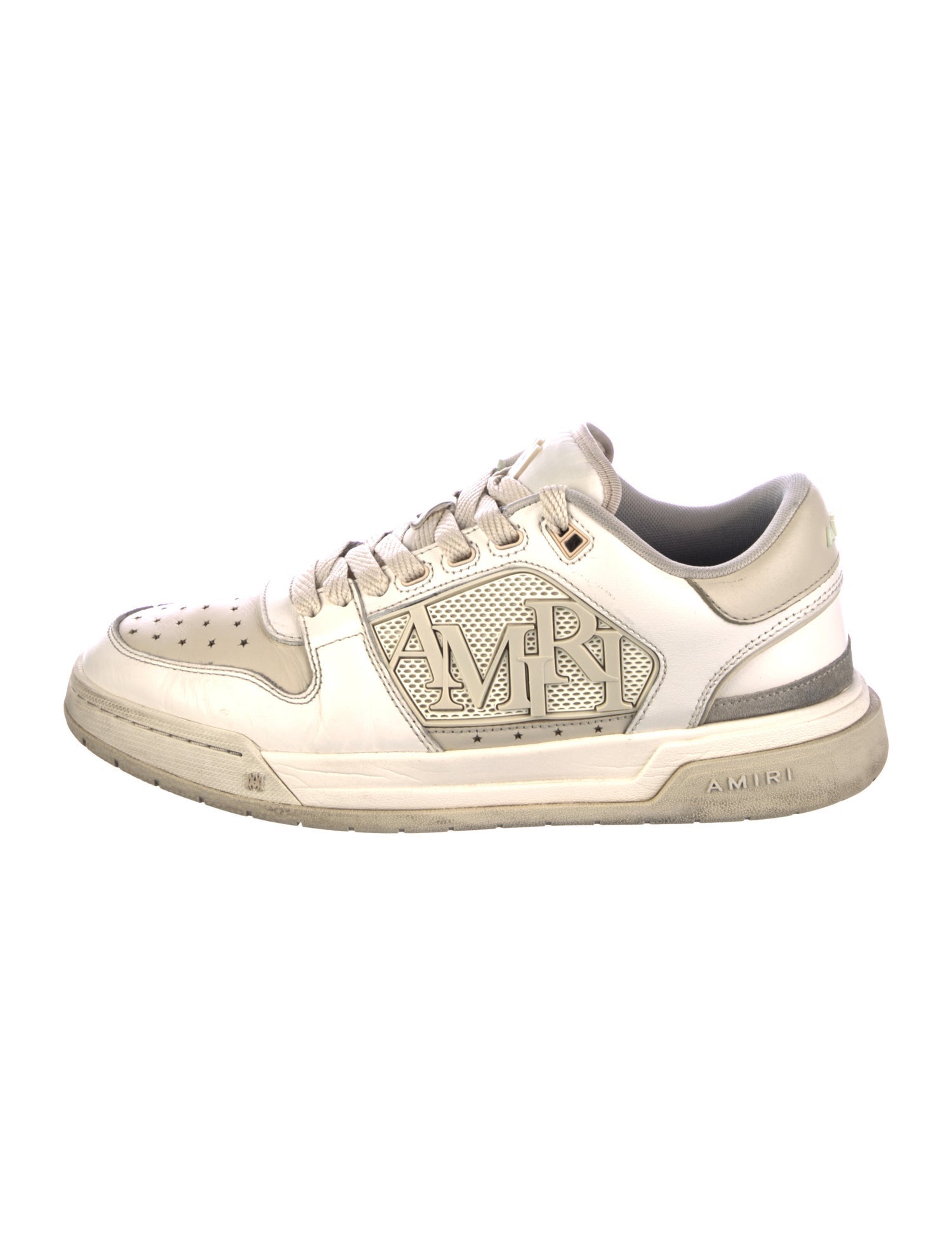 Amiri Leather Mesh Accents Sneakers