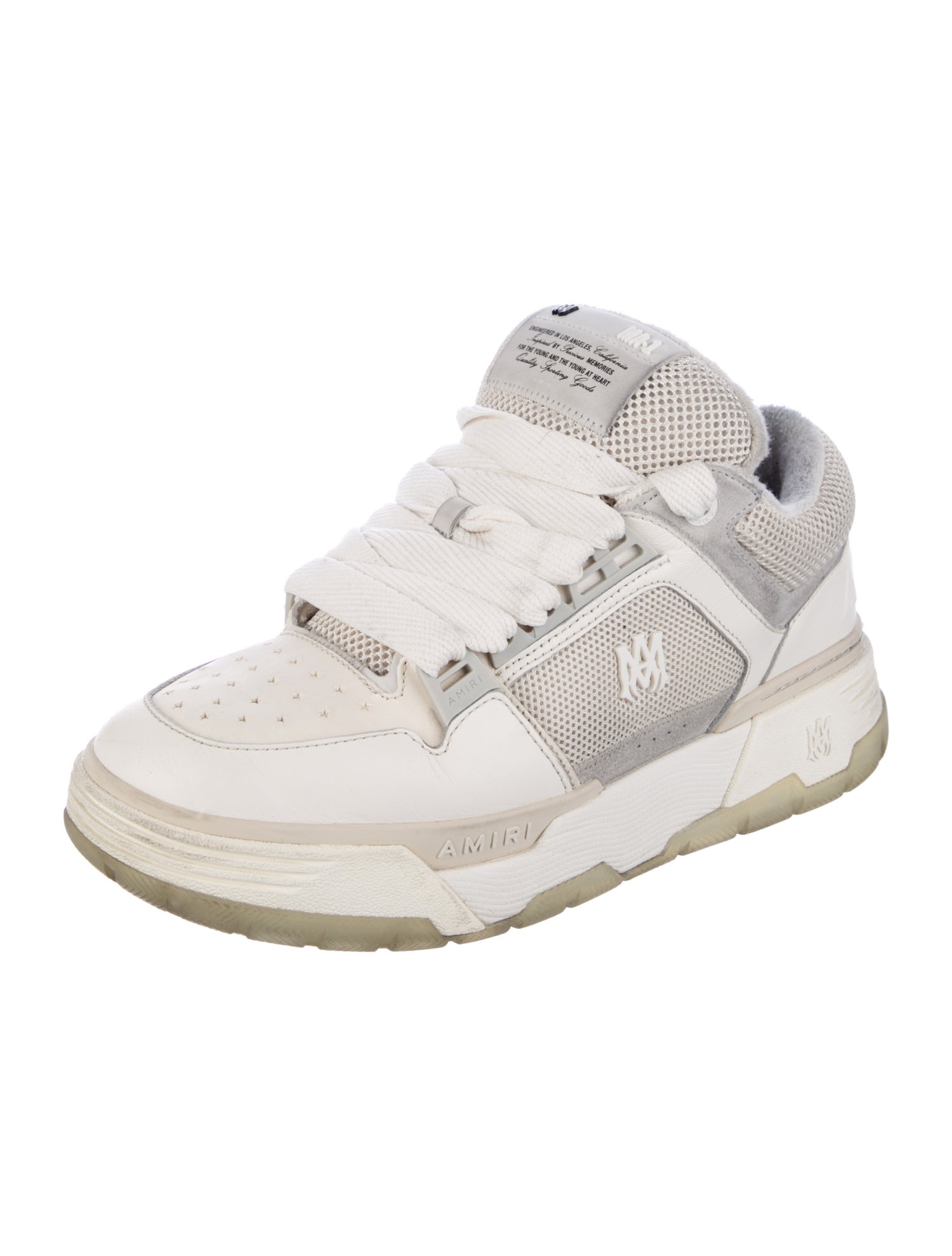 Amiri Leather Patterned Athletic Sneakers