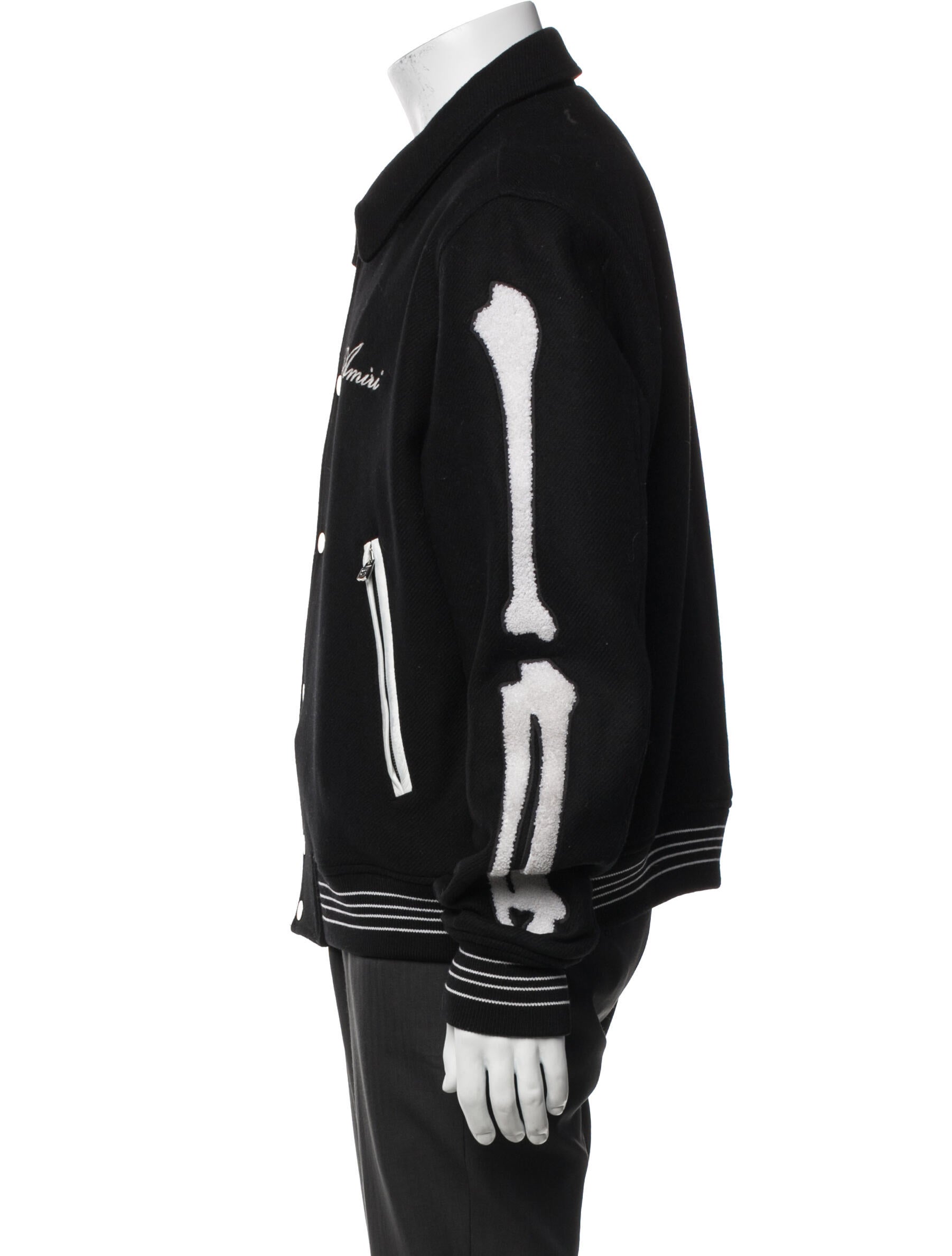 Amiri Wool Graphic Print Varsity Jacket