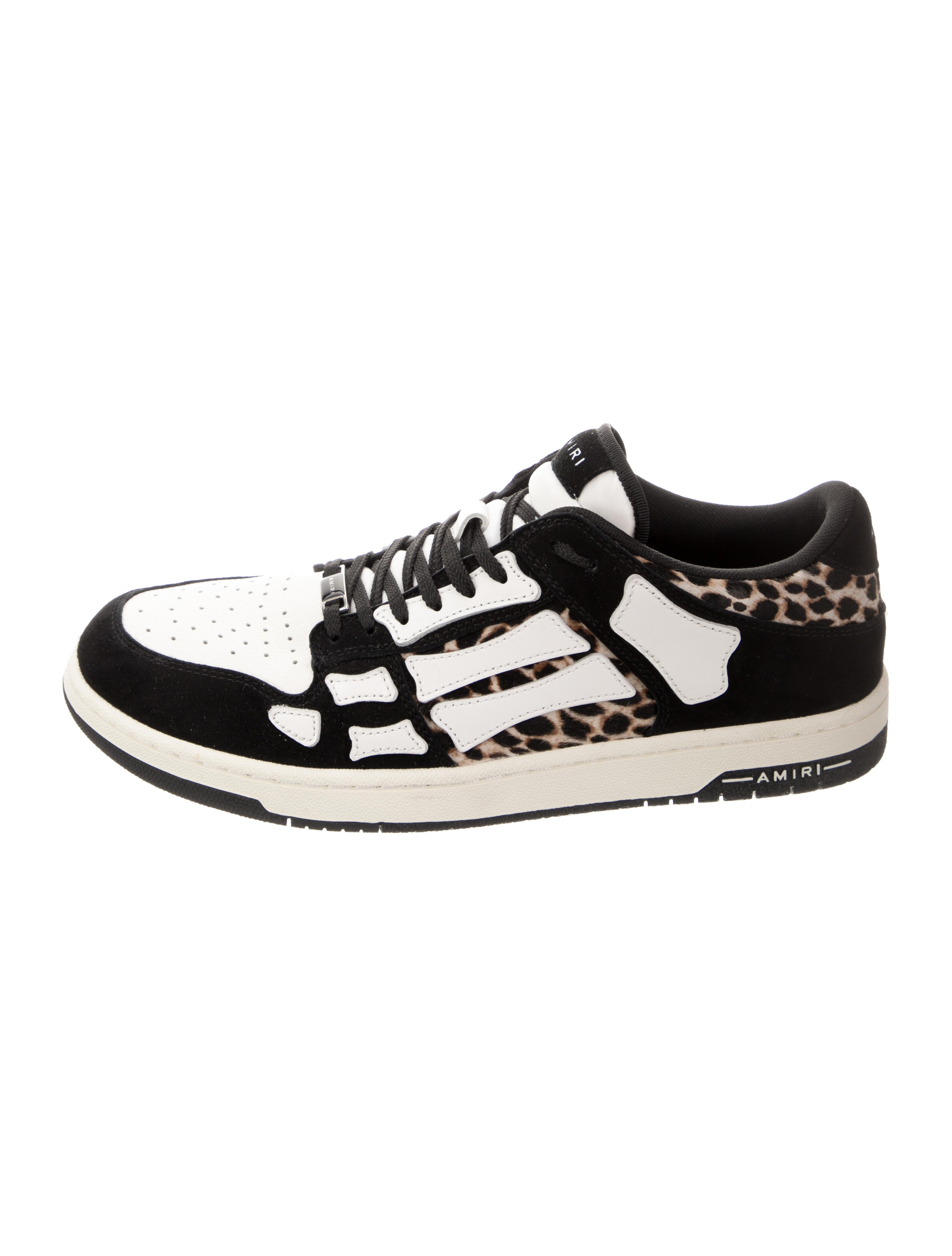 Amiri Leather Animal Print Sneakers