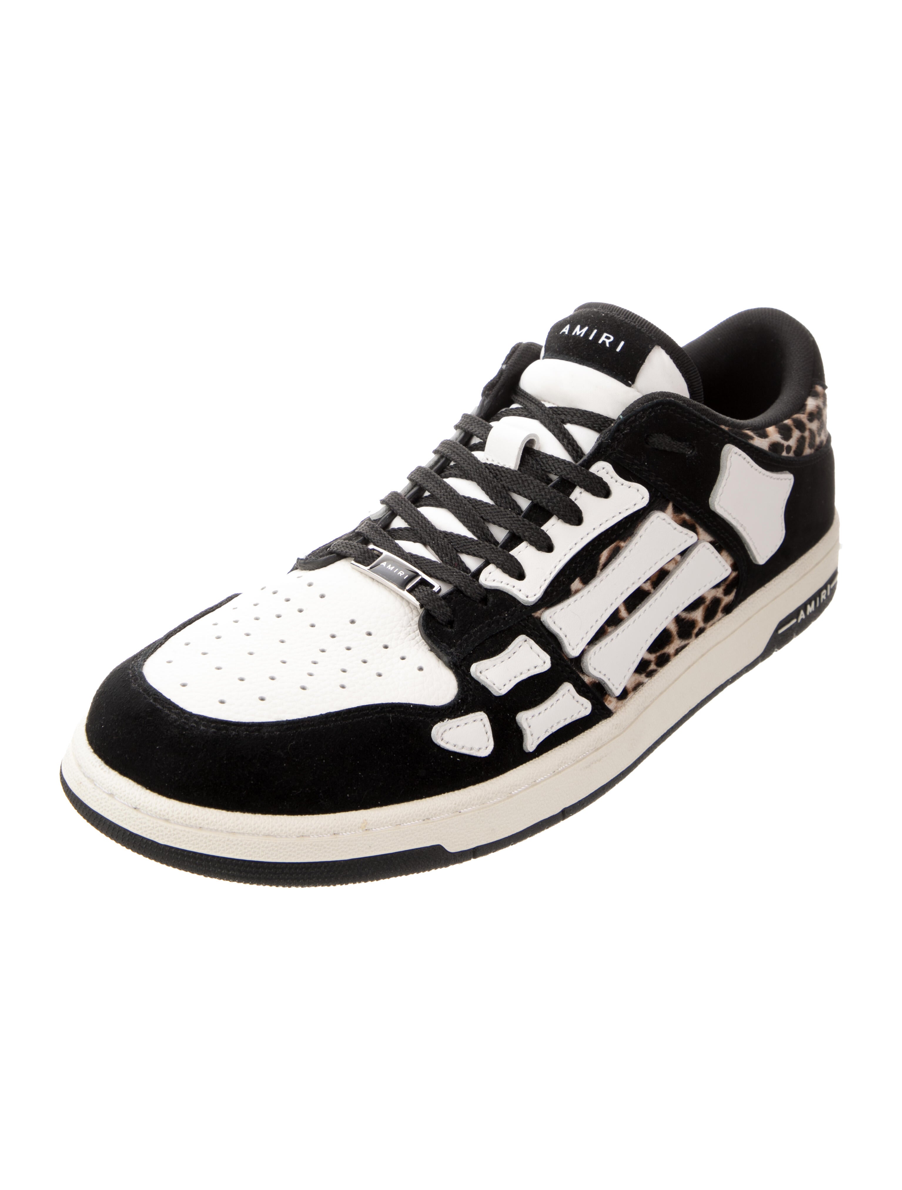 Amiri Leather Animal Print Sneakers