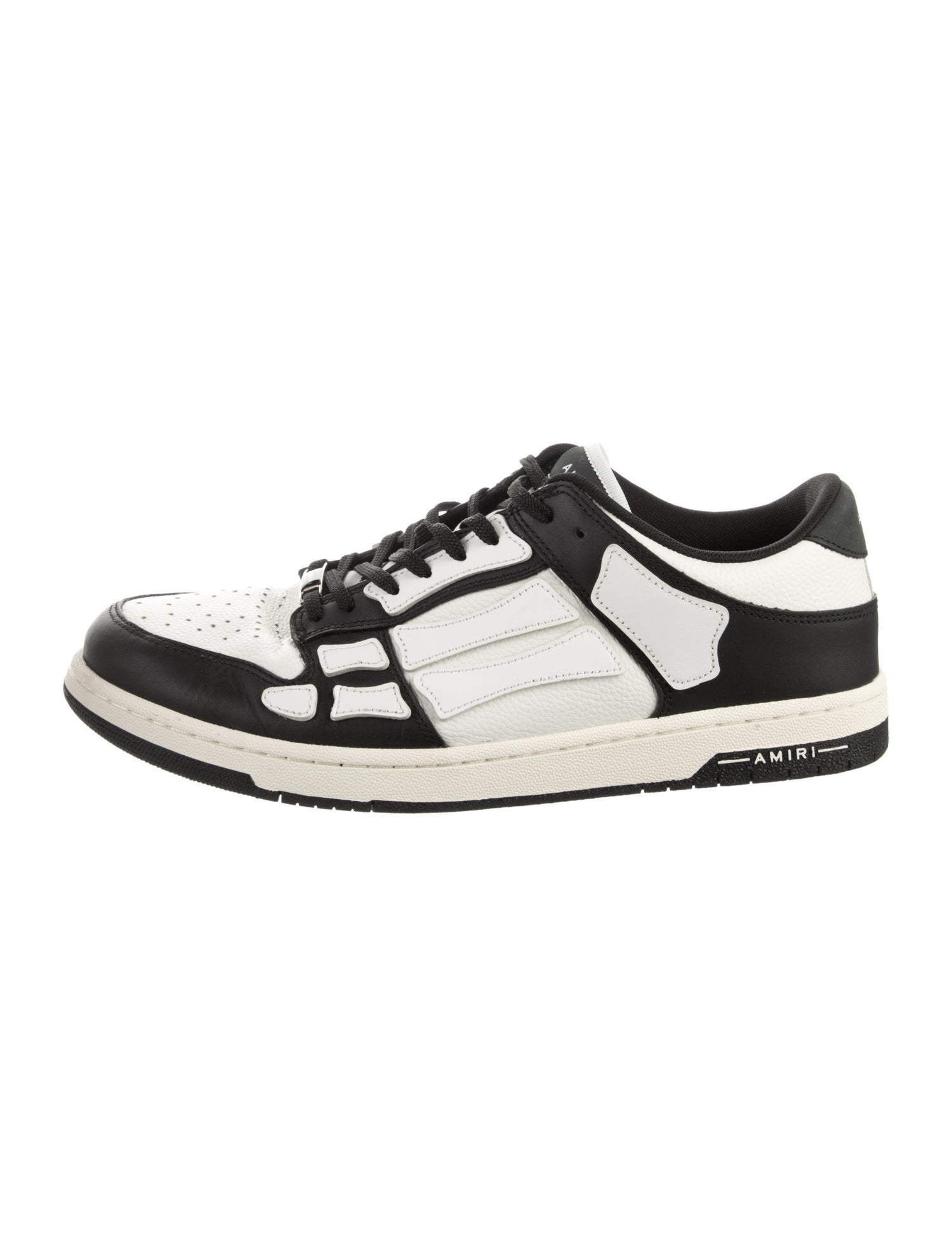 Amiri Leather Colorblock Pattern Sneakers