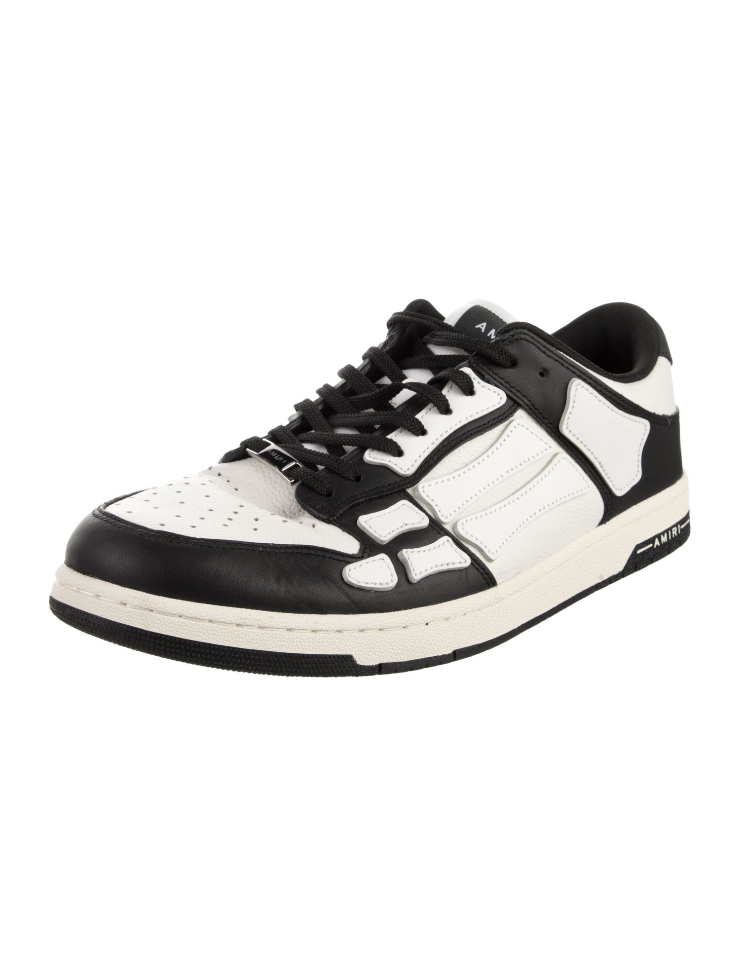 Amiri Leather Colorblock Pattern Sneakers