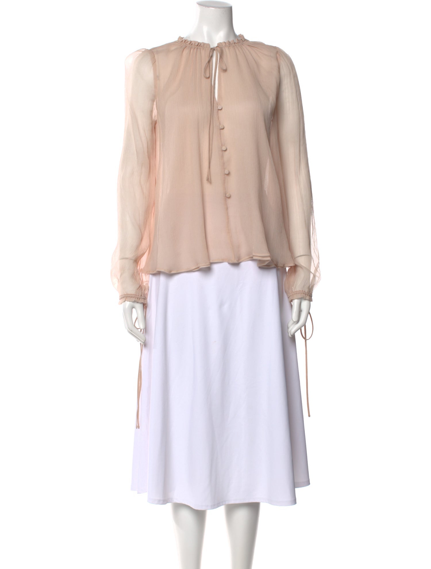 Amiri Silk Long Sleeve Blouse w/ Tags