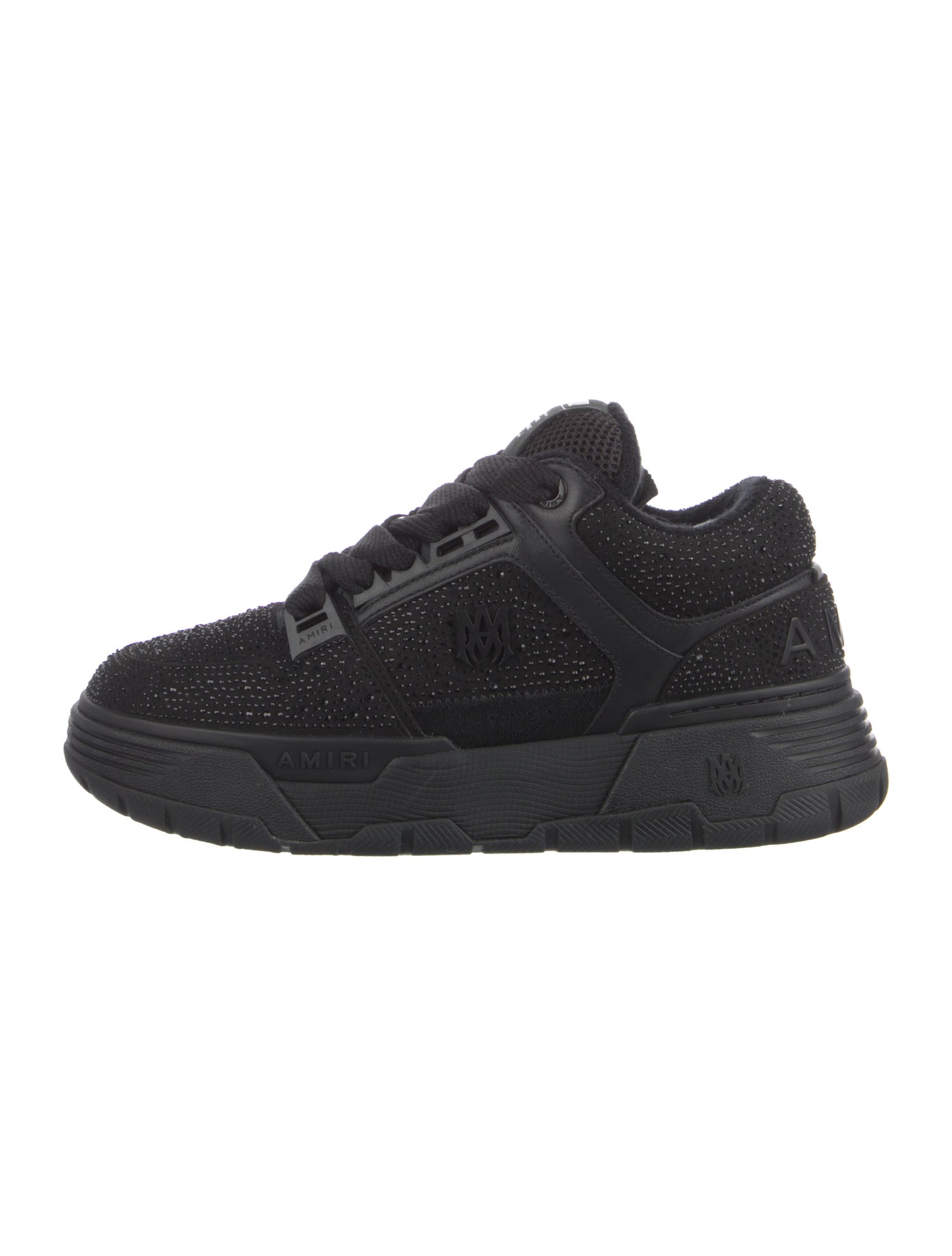 Amiri Suede Crystal Embellishments Sneakers