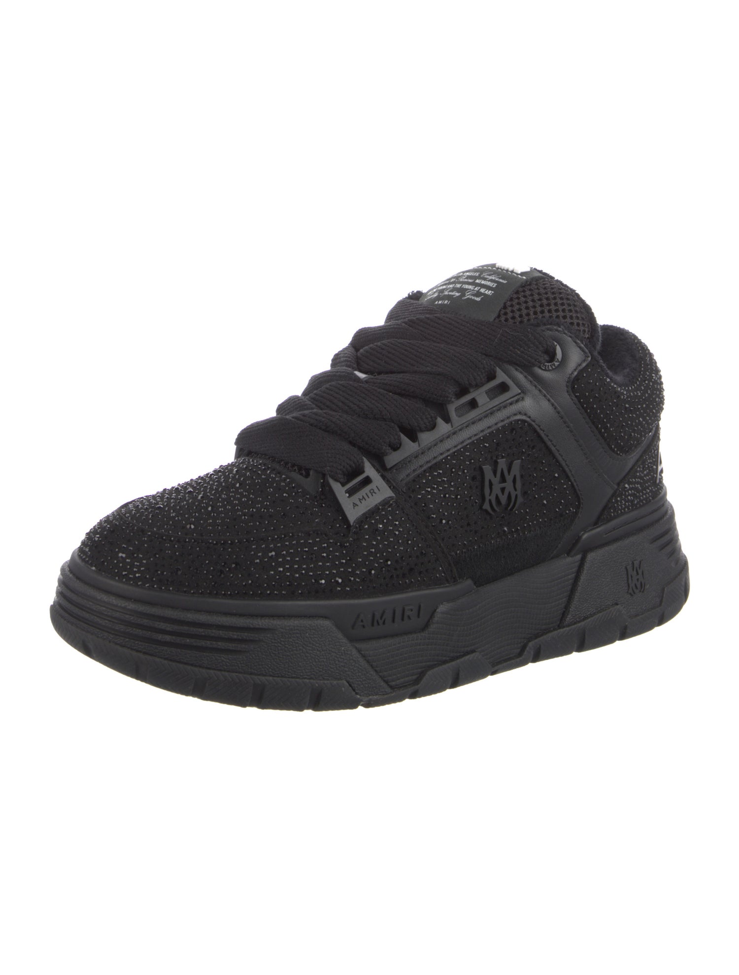 Amiri Suede Crystal Embellishments Sneakers