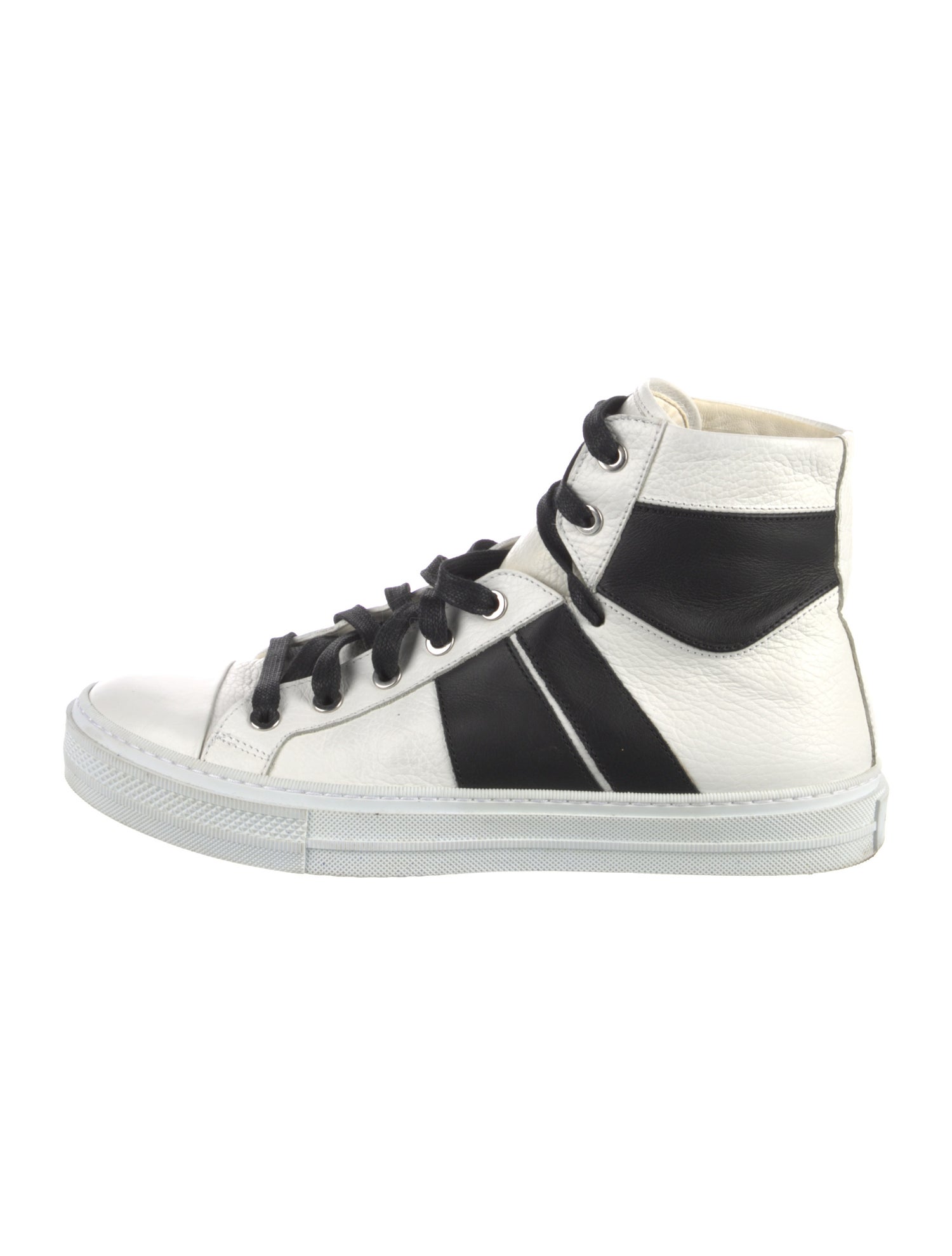 Amiri Leather Colorblock Pattern Sneakers