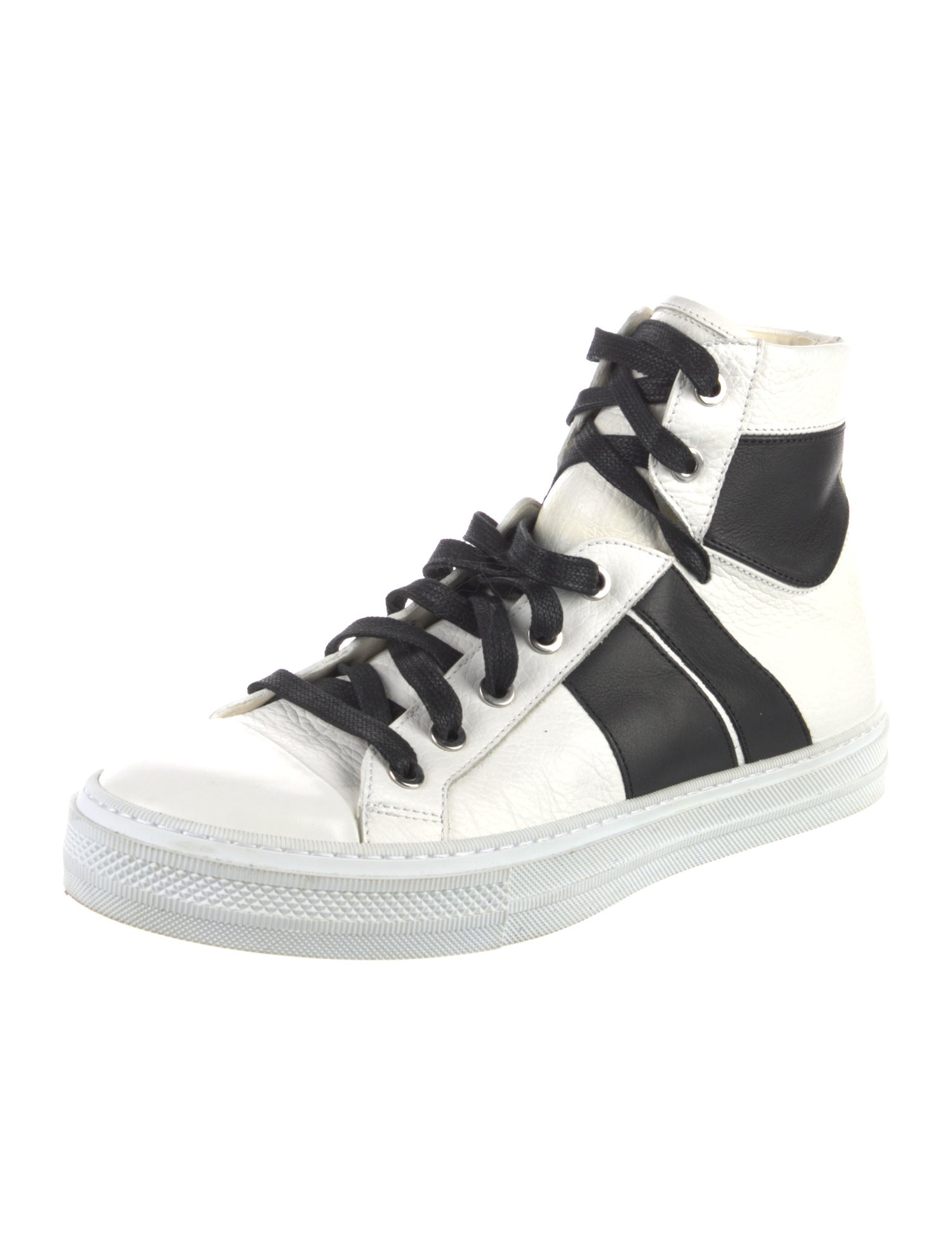Amiri Leather Colorblock Pattern Sneakers