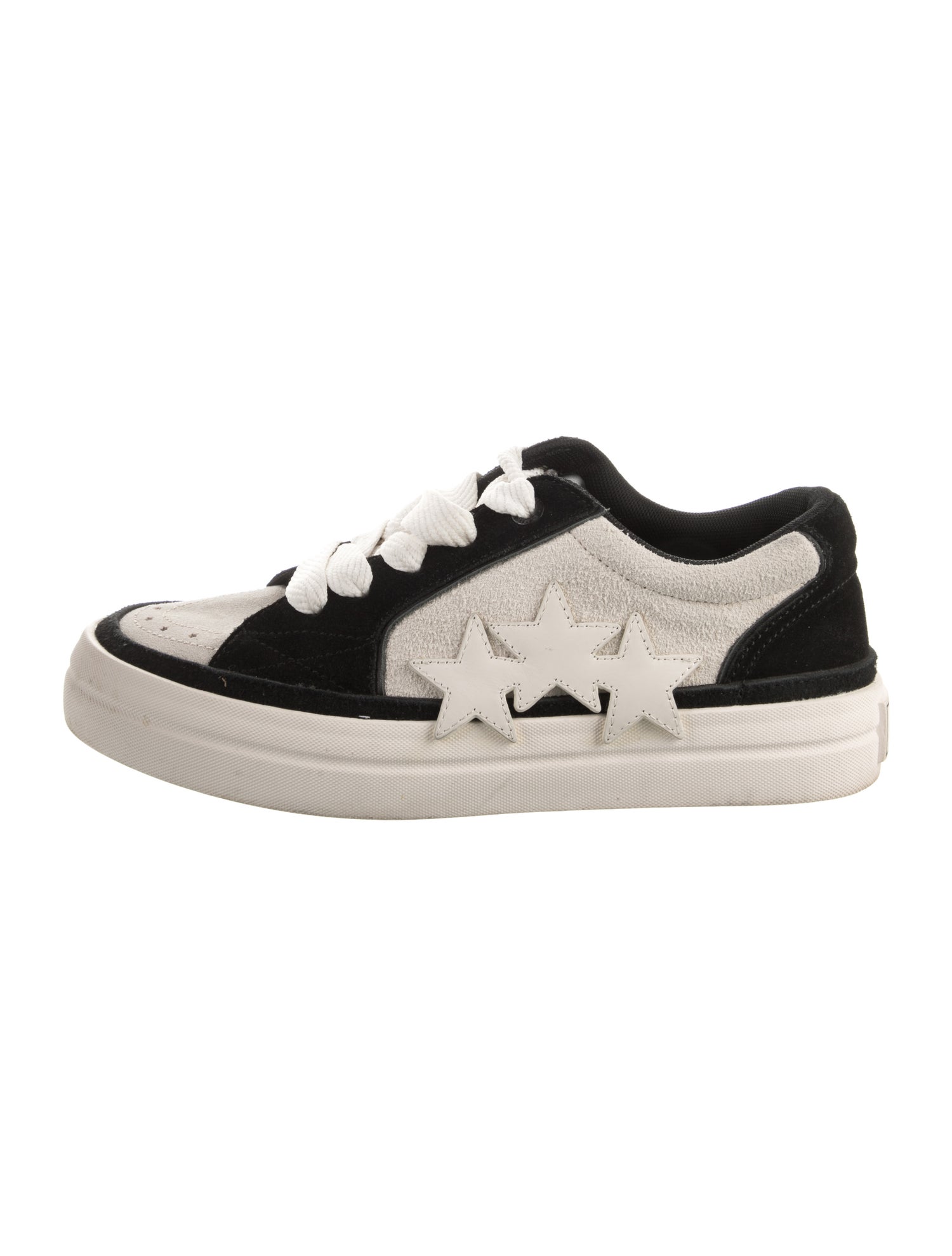 Amiri Suede Colorblock Pattern Sneakers