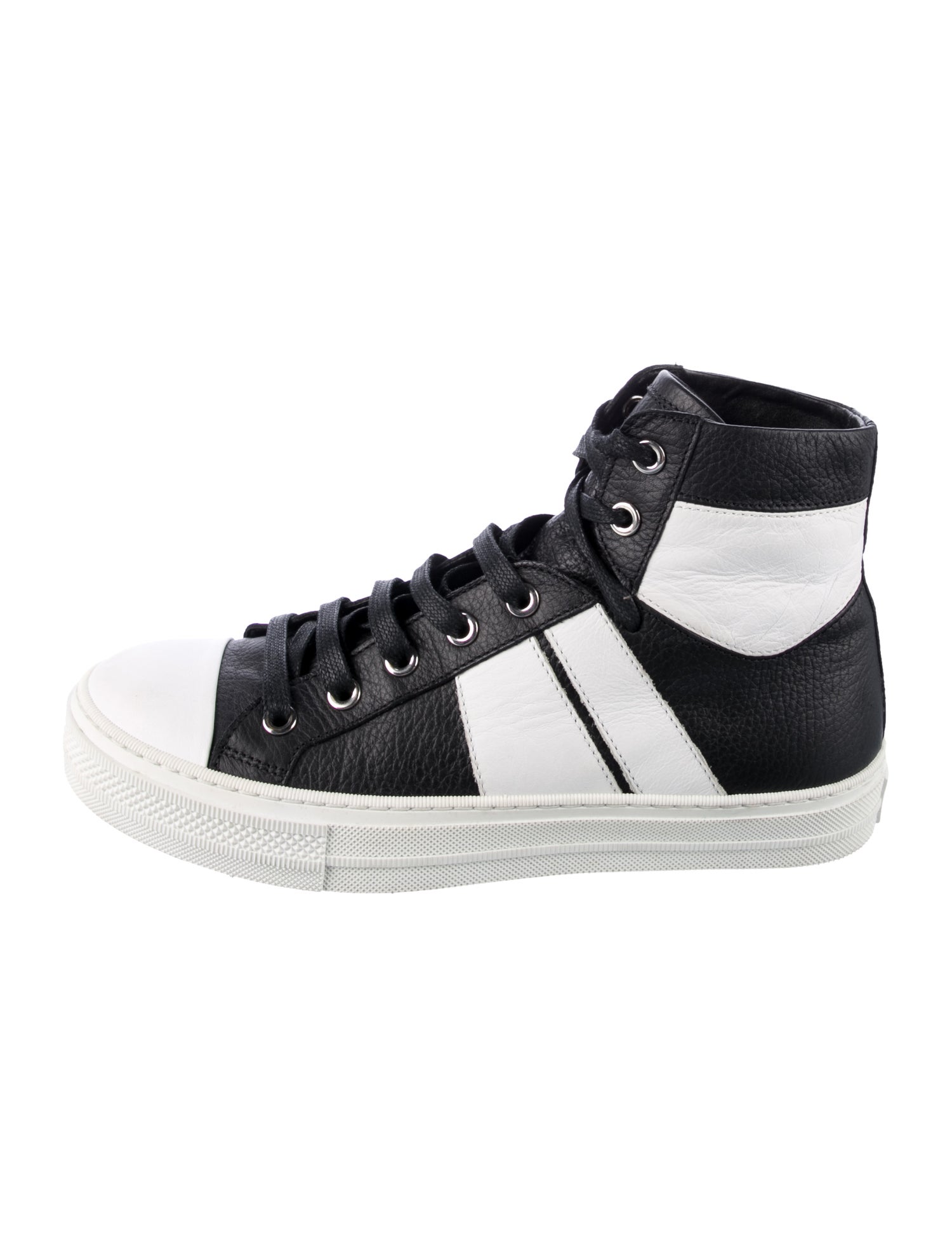 Amiri Leather Colorblock Pattern Sneakers