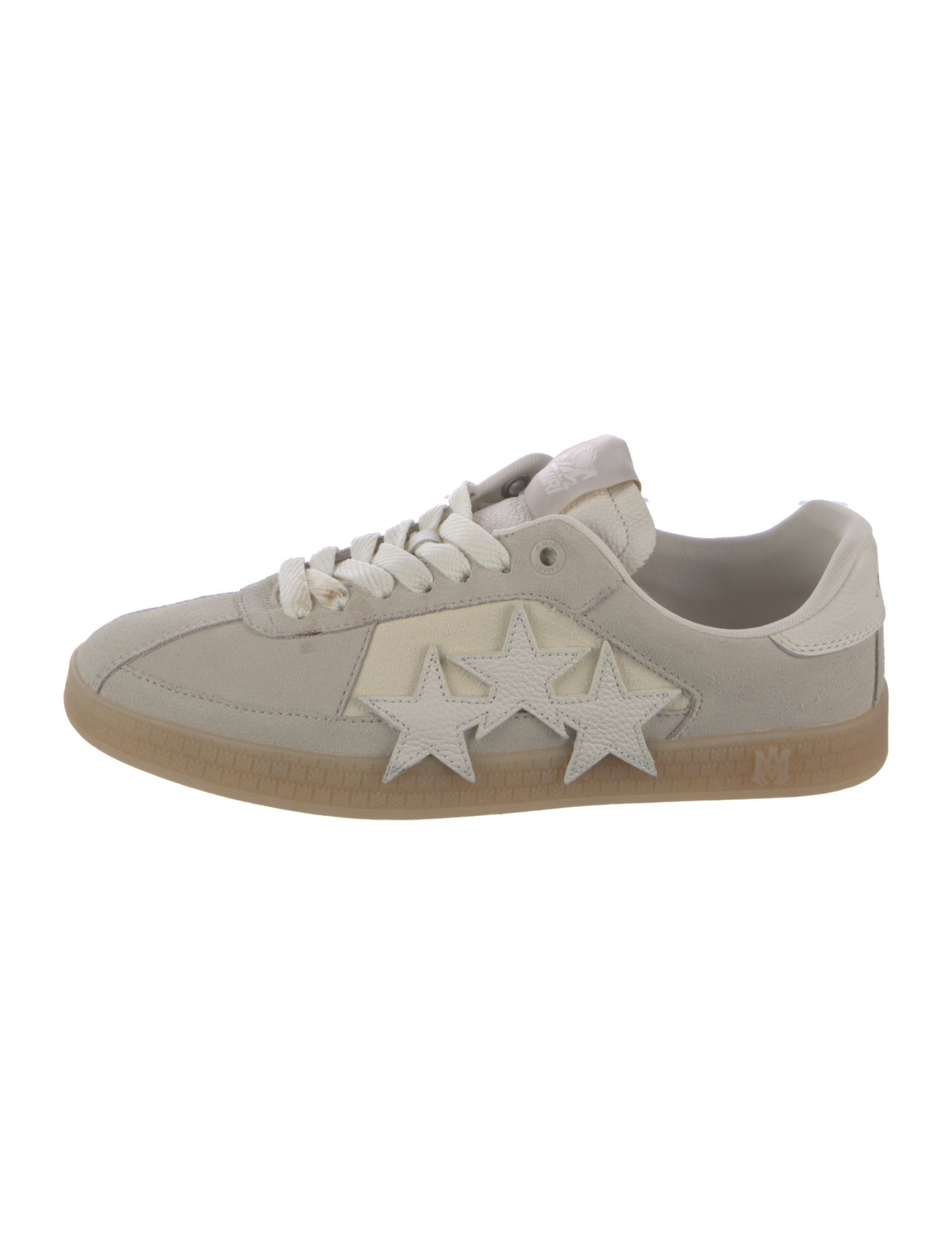 Amiri Suede Colorblock Pattern Sneakers
