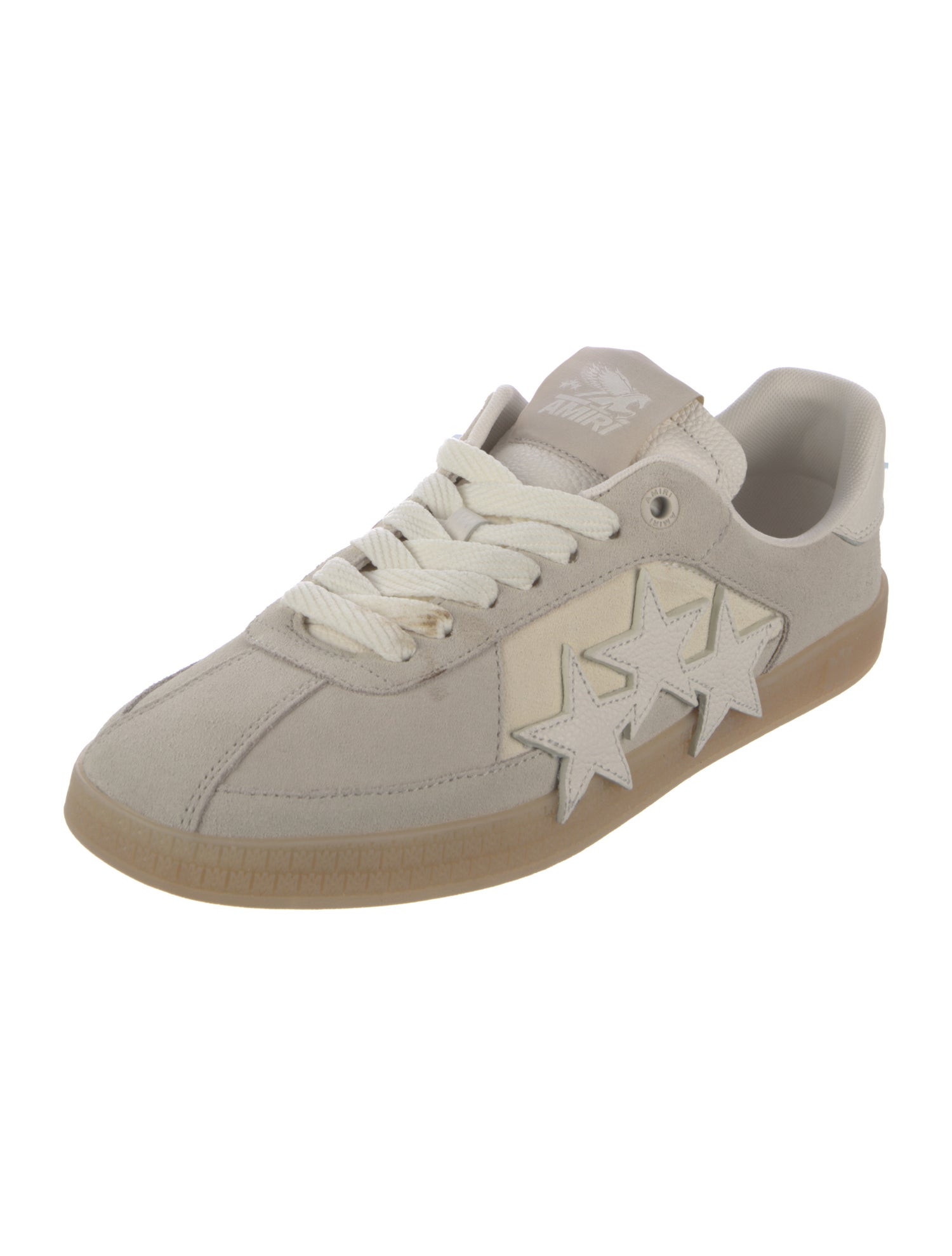 Amiri Suede Colorblock Pattern Sneakers