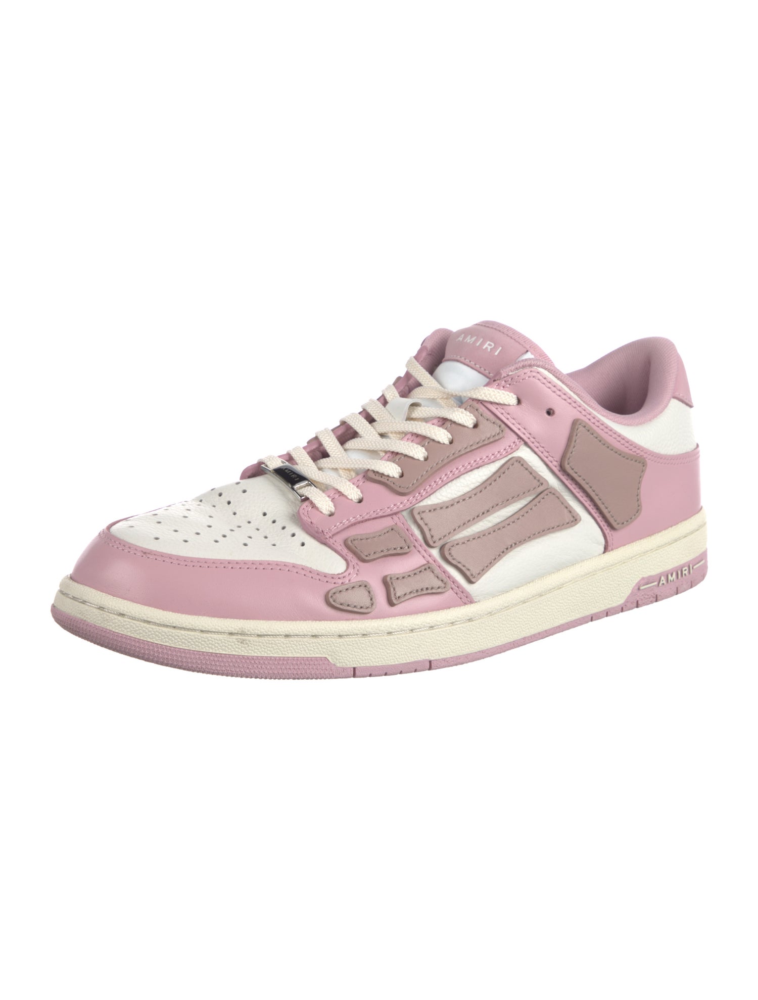 Amiri Leather Colorblock Pattern Sneakers
