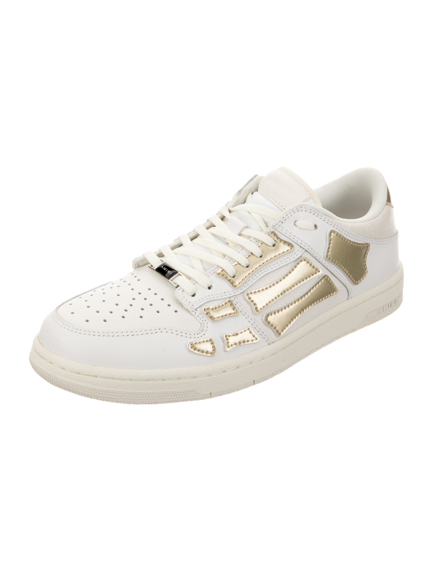 Amiri Leather Colorblock Pattern Sneakers w/ Tags