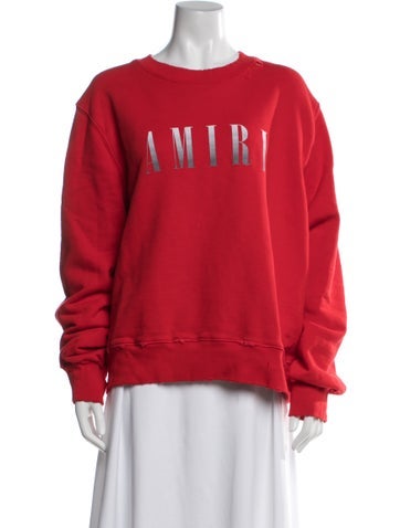 Pre-owned Amiri Graphic Print Crew Neck Sweatshirt In Red