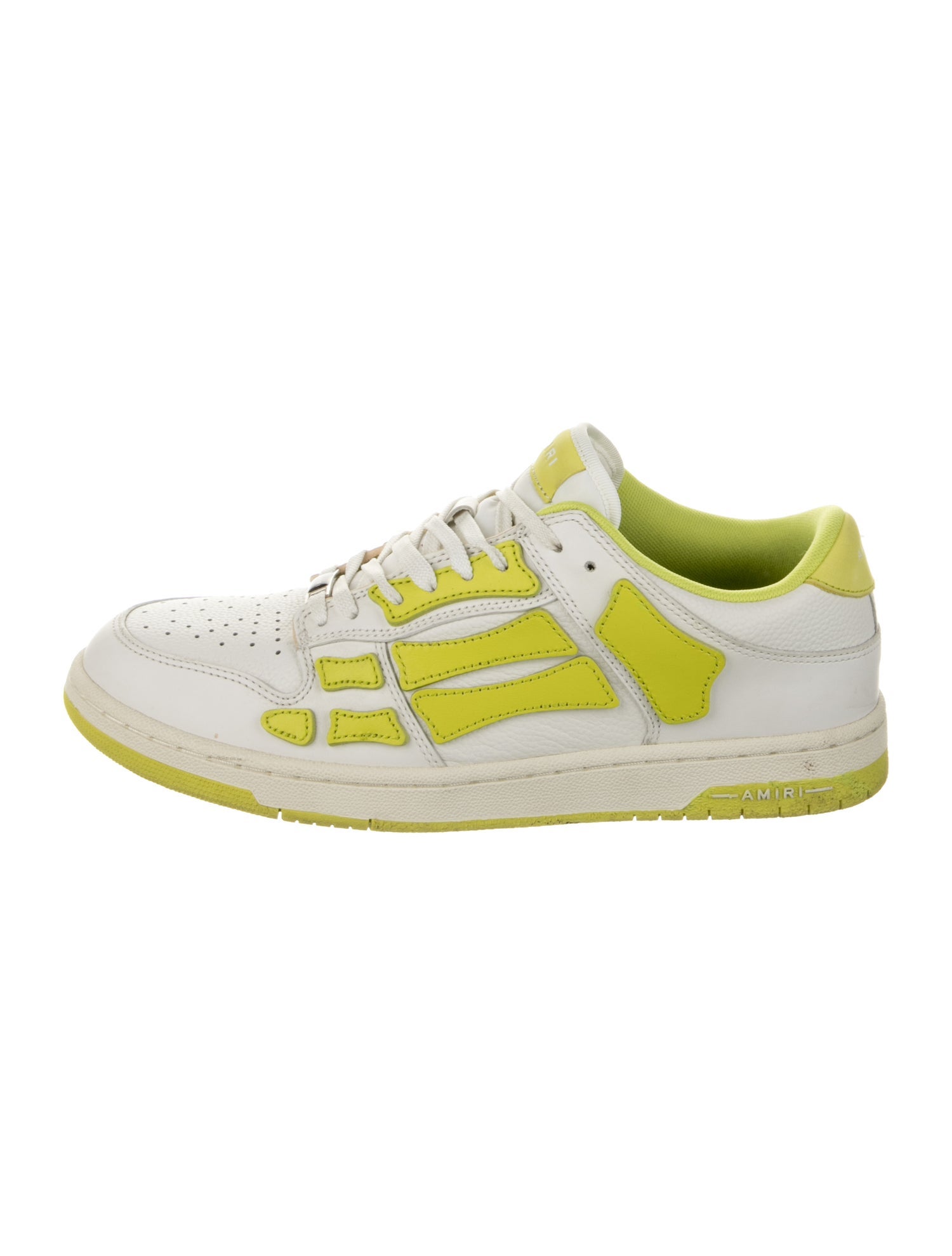 Amiri Leather Colorblock Pattern Sneakers