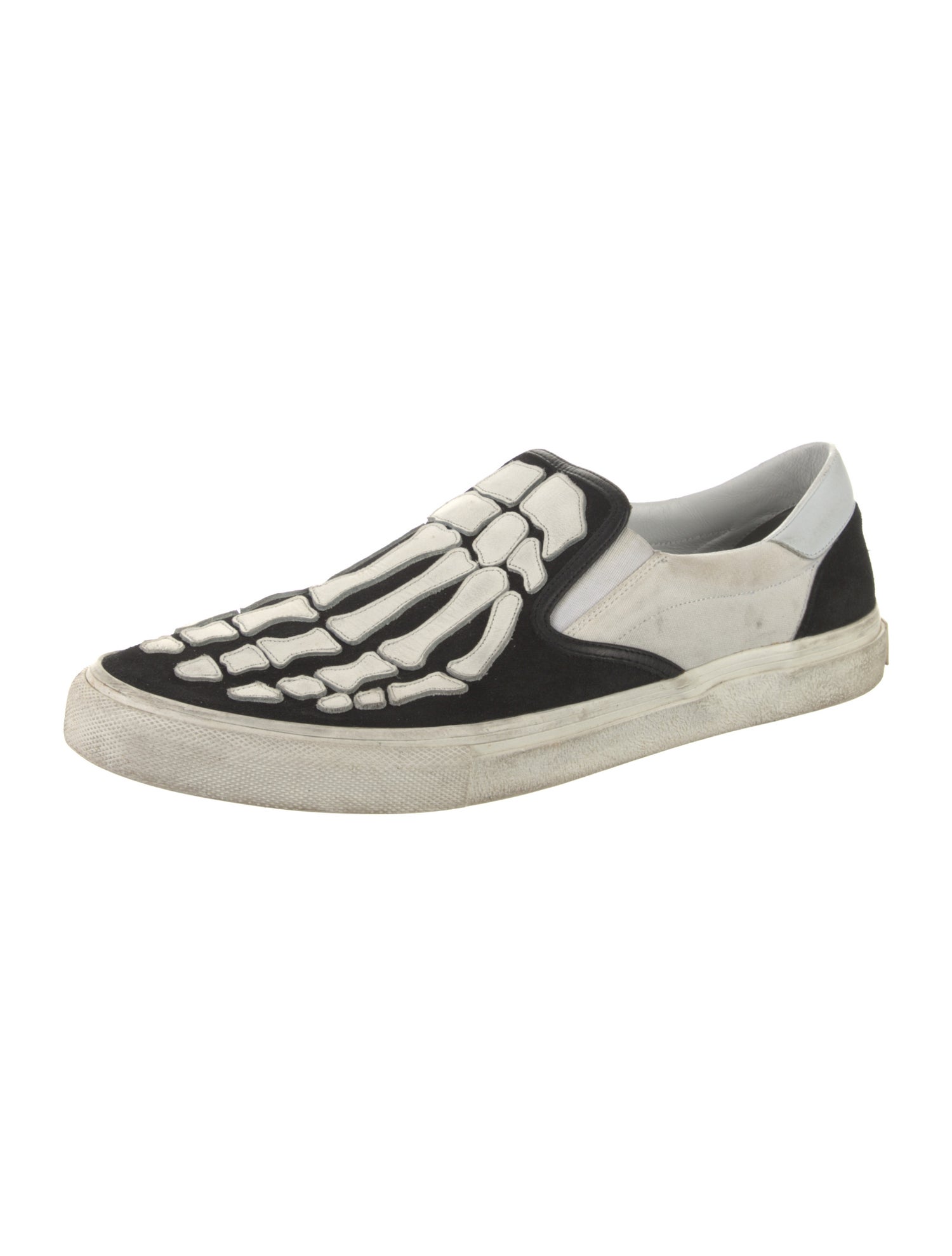 Amiri Suede Colorblock Pattern Sneakers