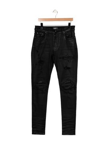 Pre-owned Amiri Moto Jeans In Black