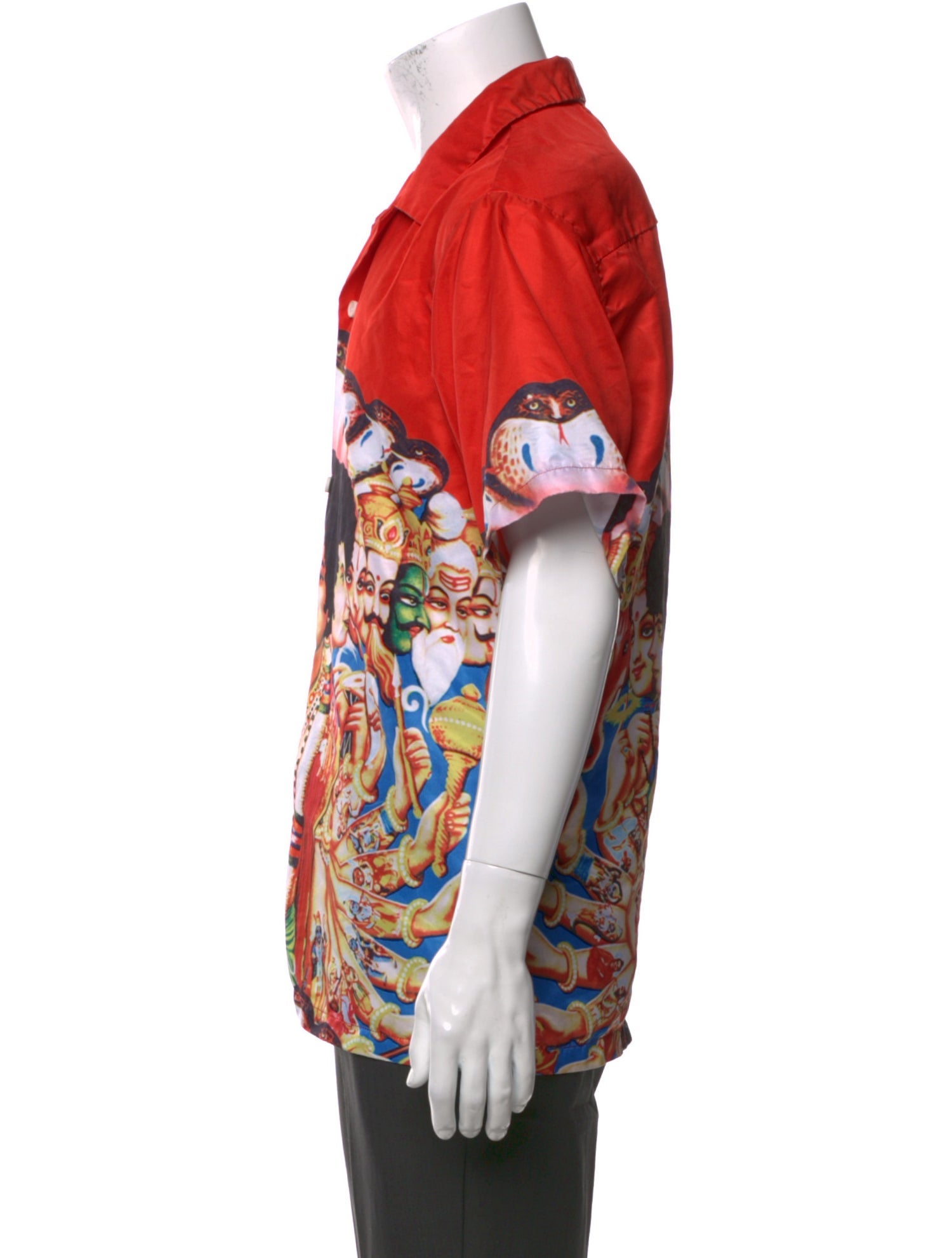Amiri Graphic Print Short Sleeve Shirt - Orange Casual Shirts