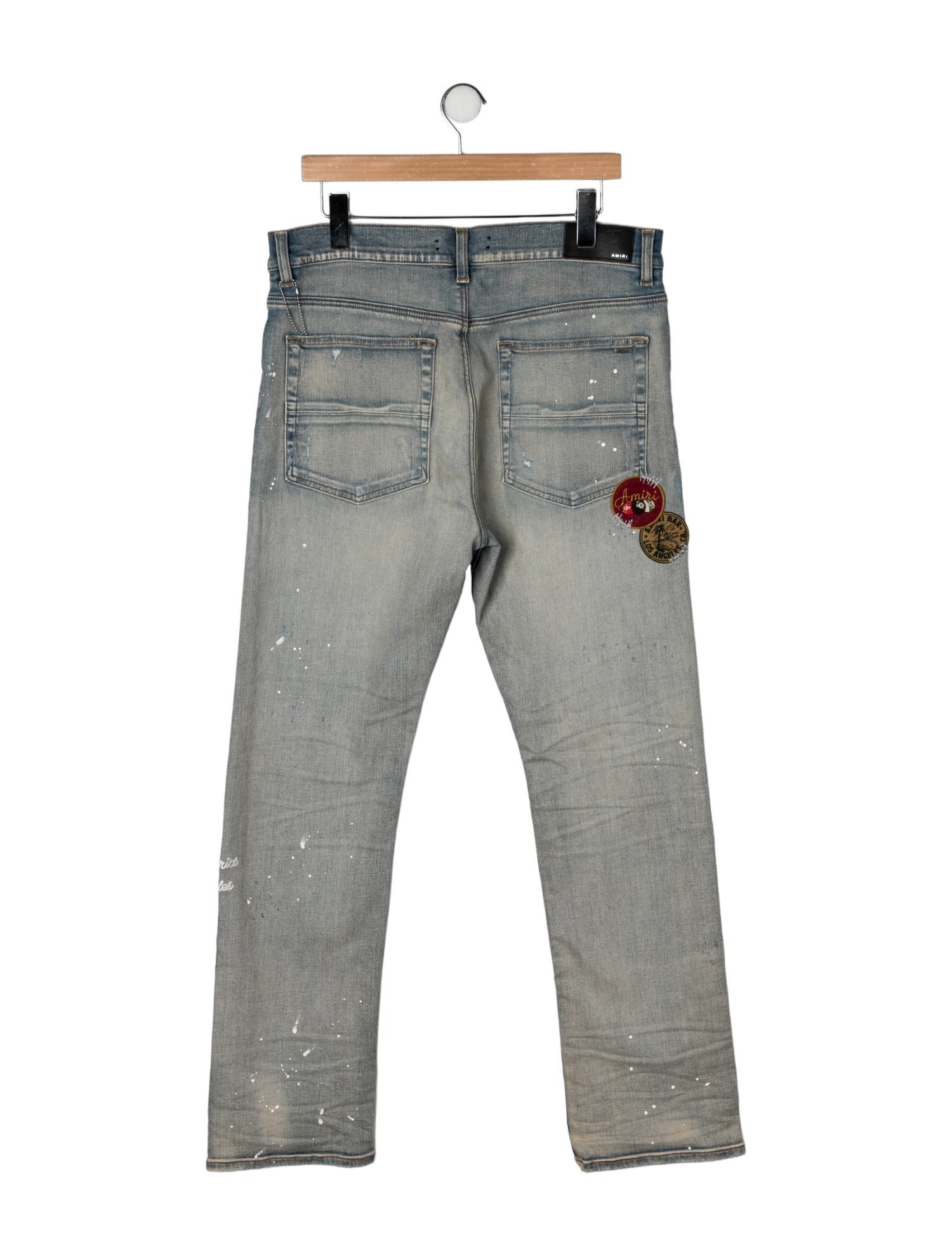 Amiri Patch Straight-Leg Jeans w/ Tags