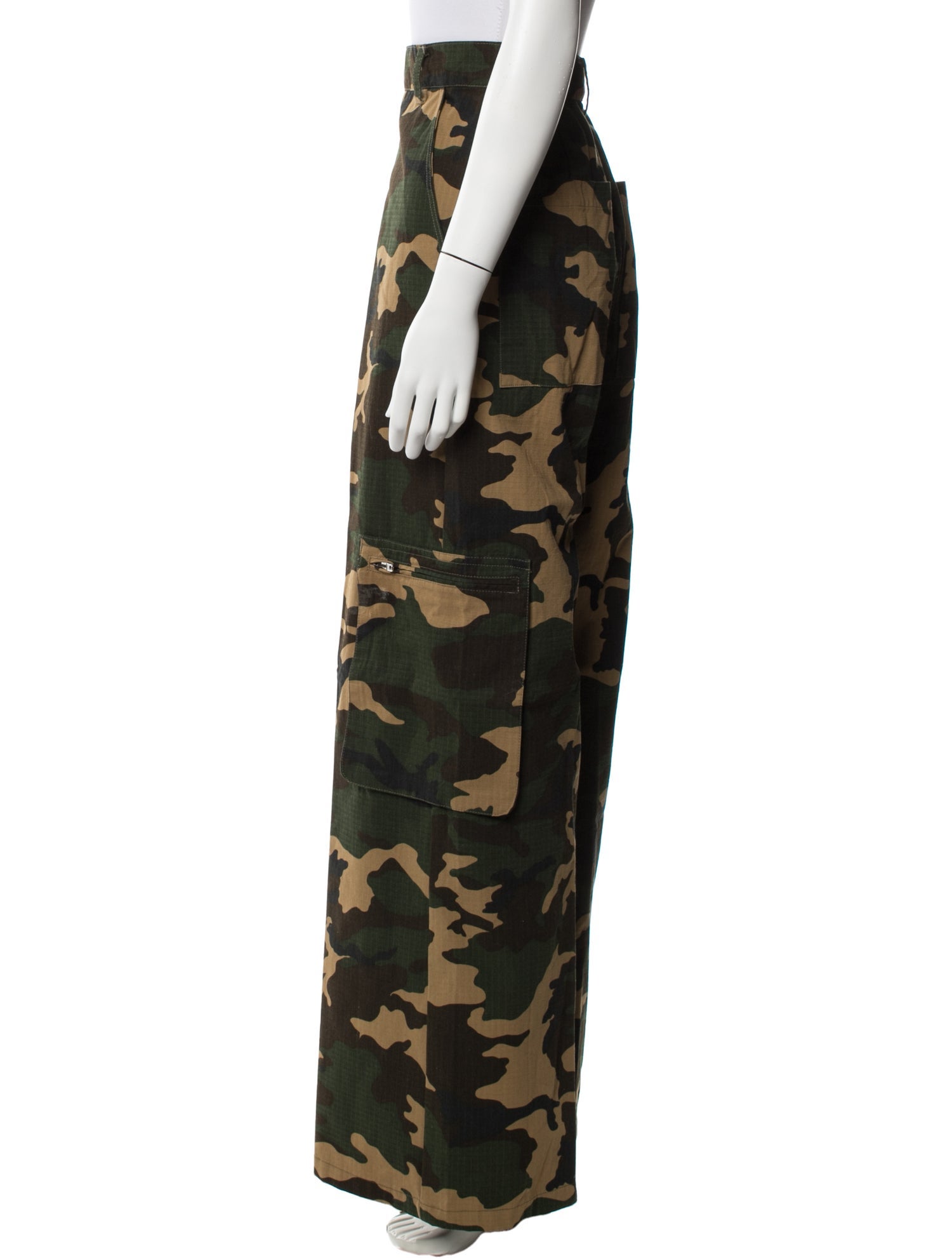 Amiri Camouflage Print Wide Leg Pants