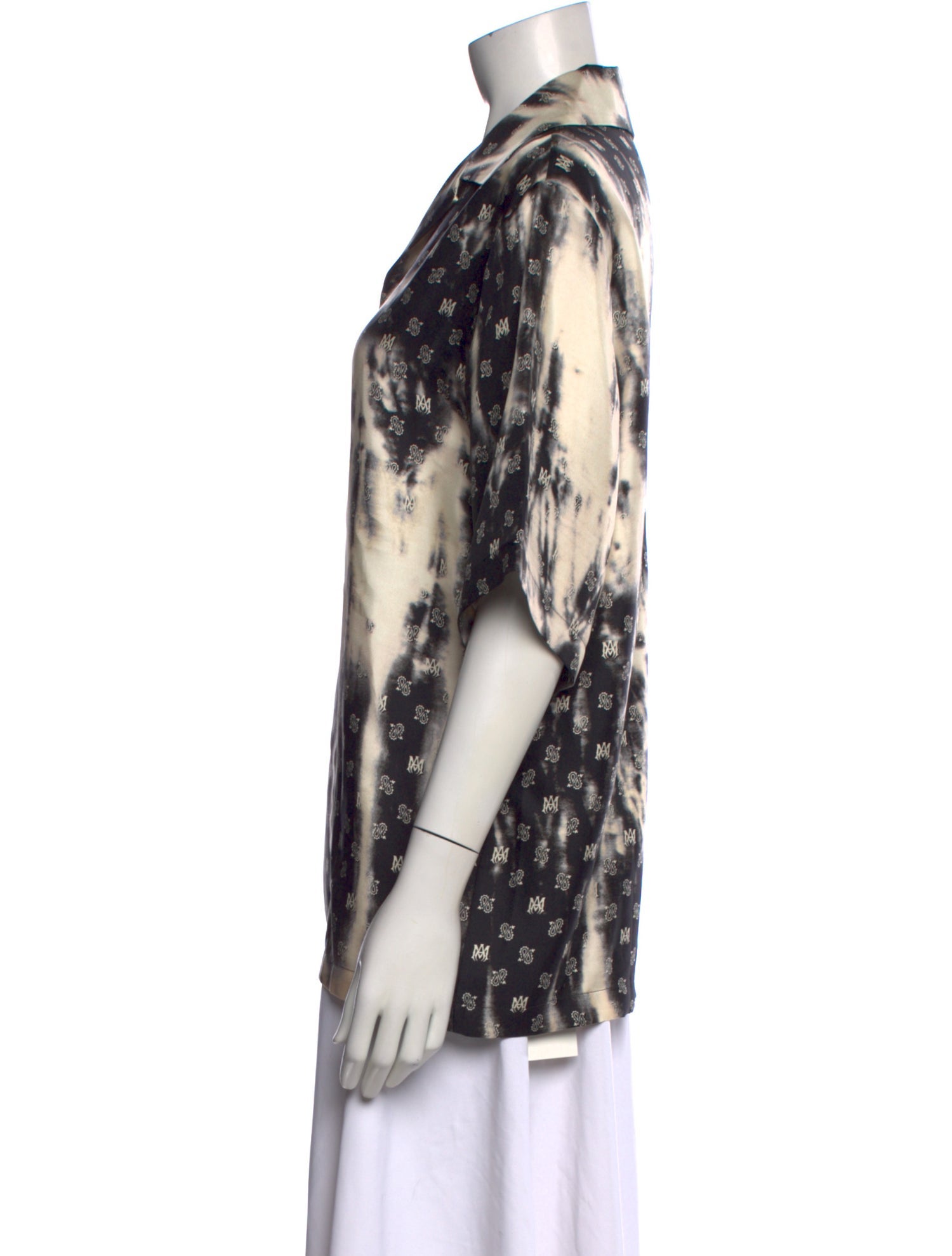 Amiri Silk Tie-Dye Print Top