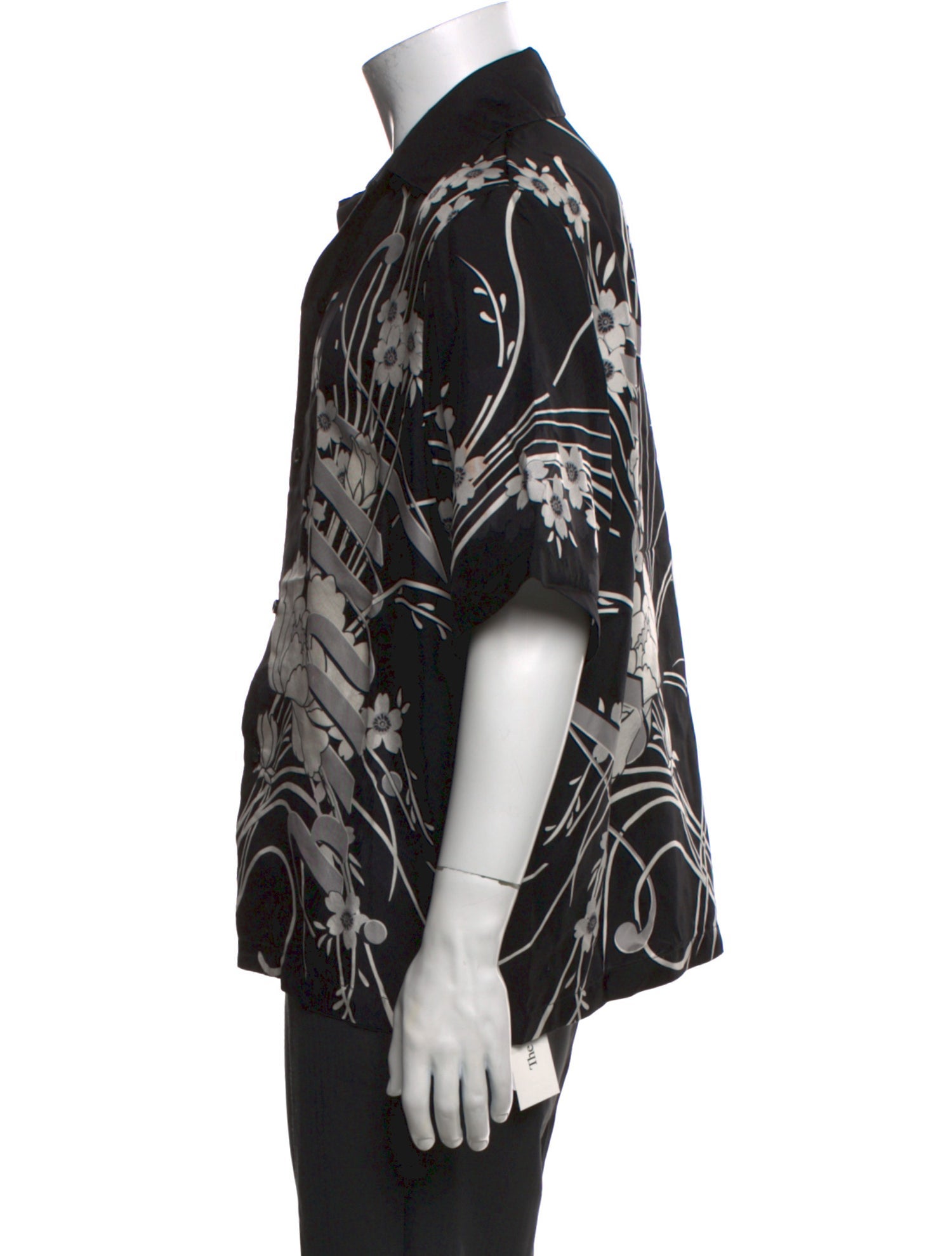 Amiri Silk Floral Print Shirt