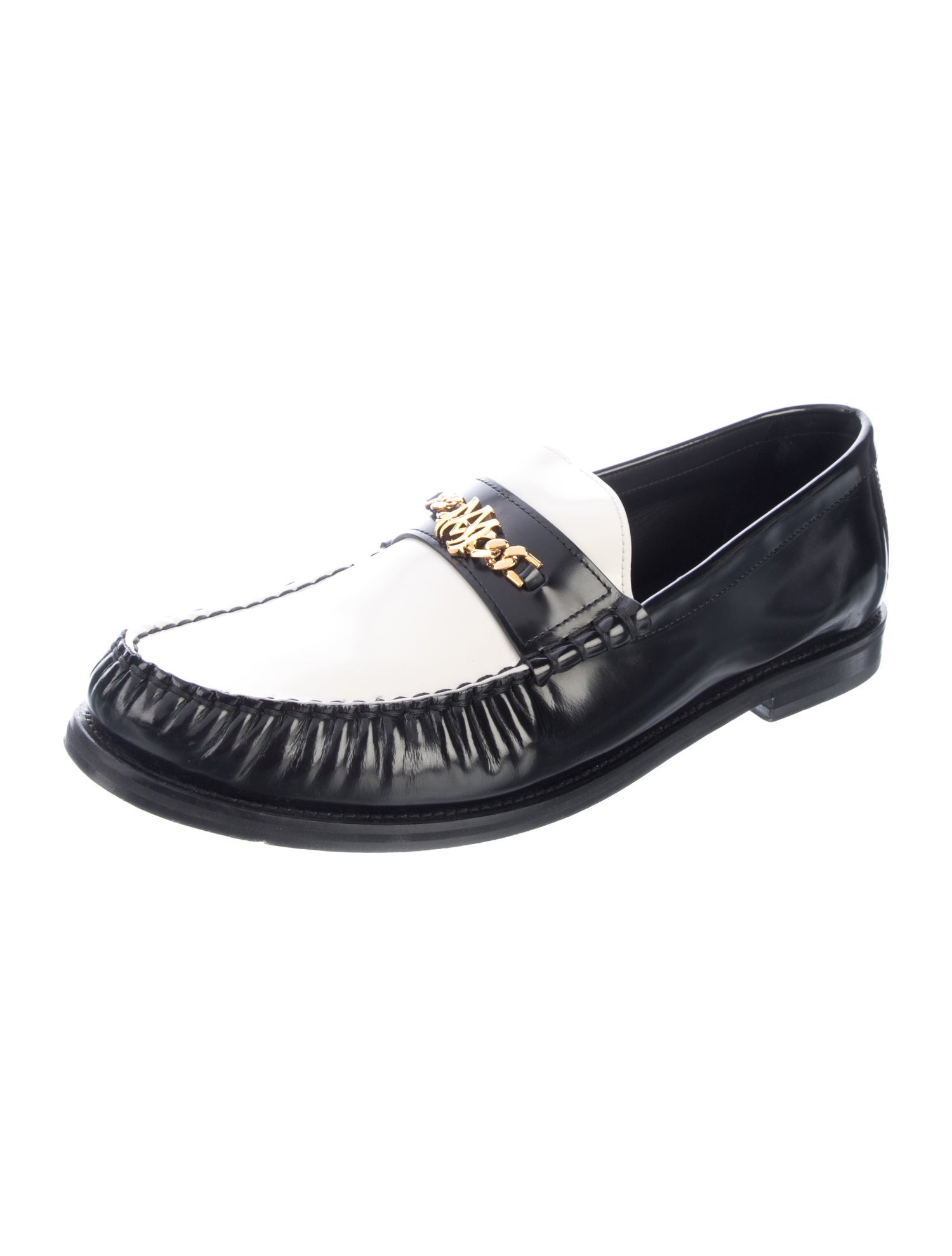 Amiri Leather Colorblock Pattern Monk Straps