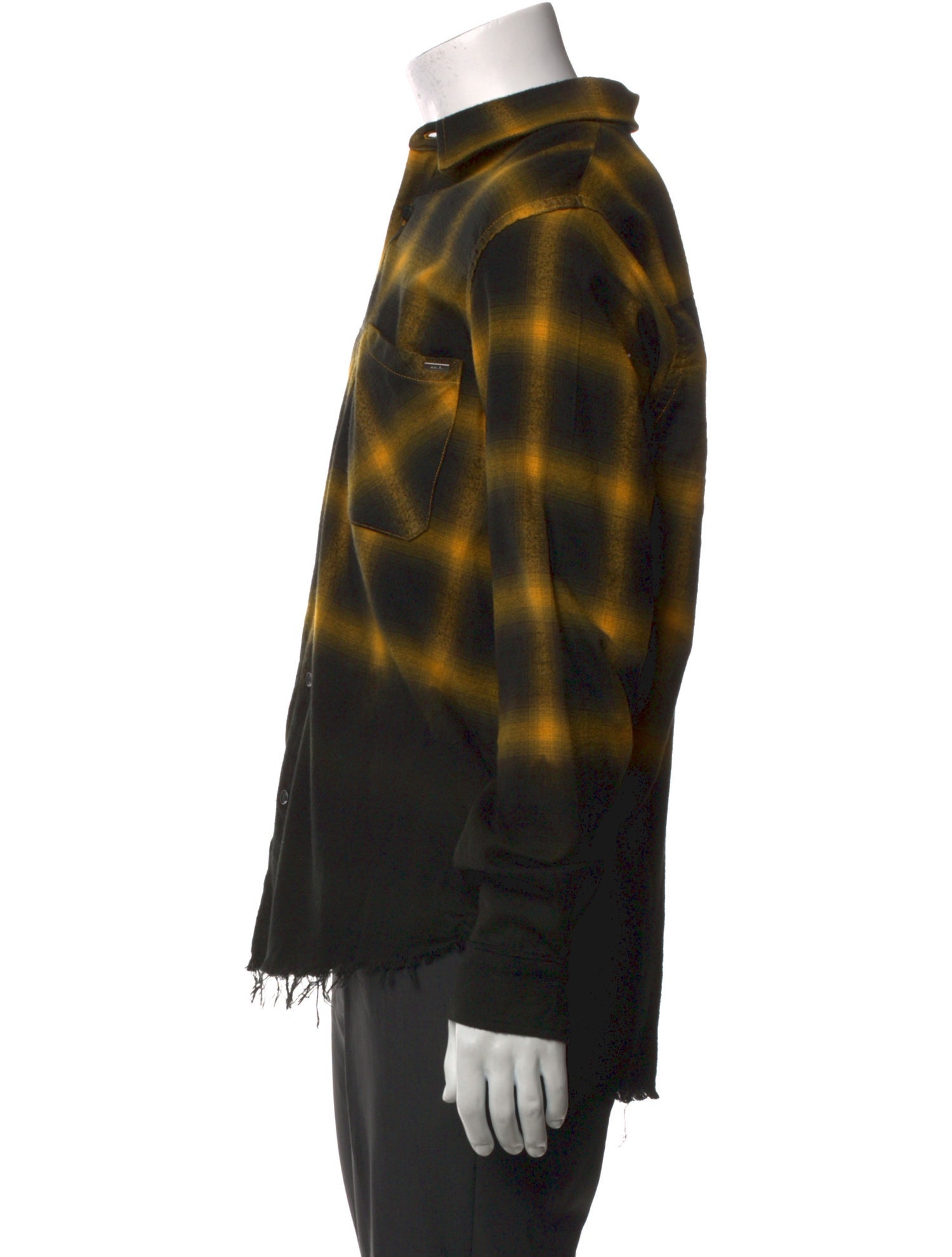Amiri Plaid Print Long Sleeve Shirt