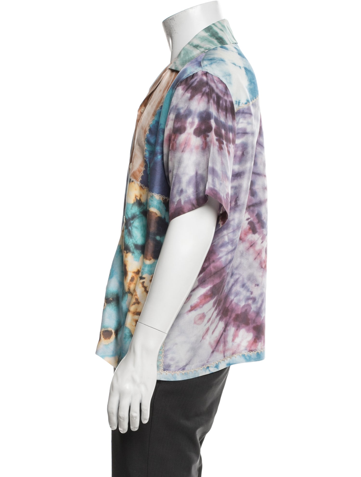 Amiri Silk Tie-Dye Print Shirt