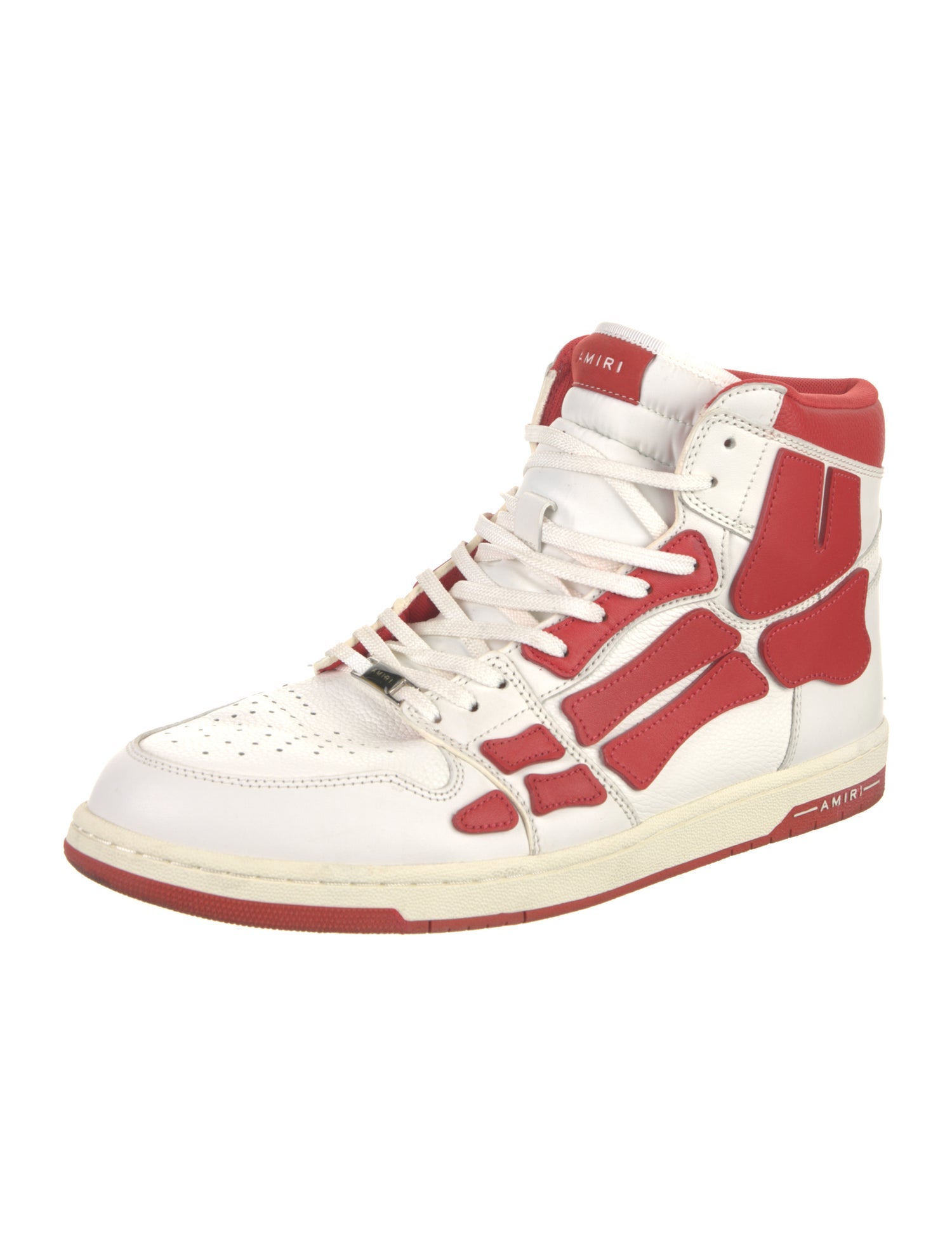 Amiri Leather Colorblock Pattern Sneakers