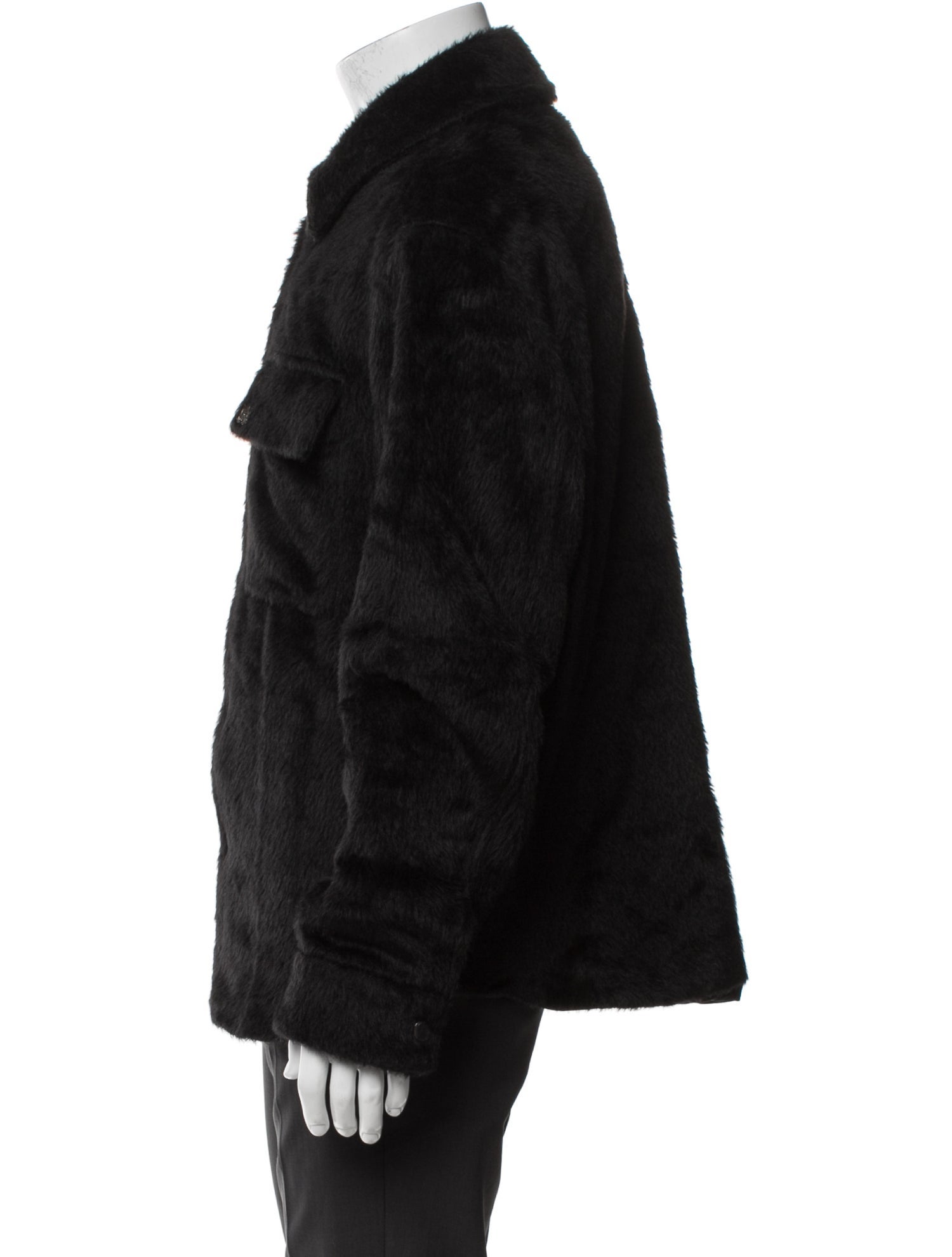 Gosha Rubchinskiy Mock Neck Shearling Jacket - Orange Outerwear